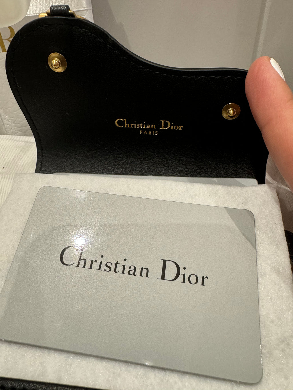 New Christian Dior Saddle Style Key Holder Wallet