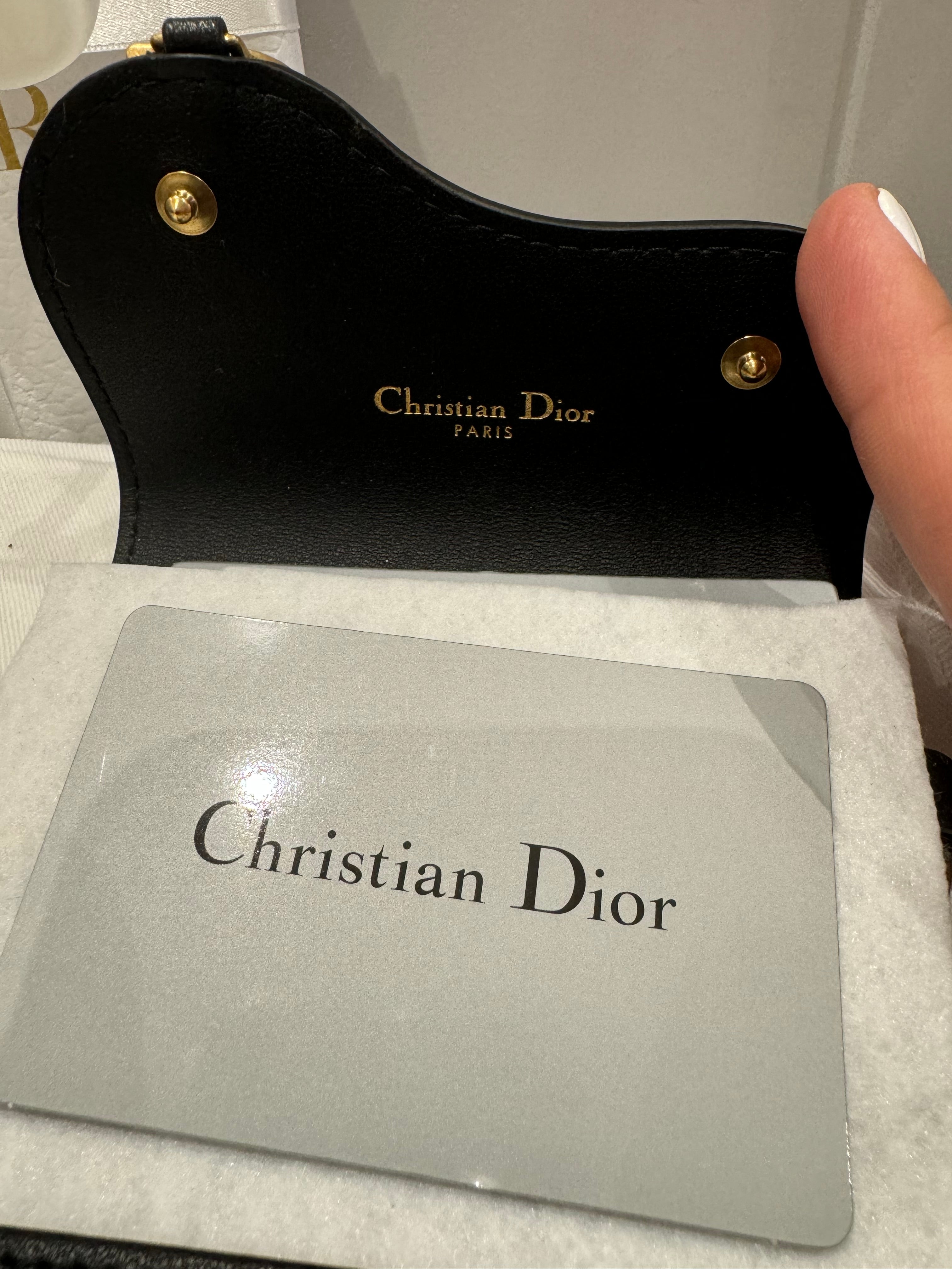 New Christian Dior Saddle Style Key Holder Wallet