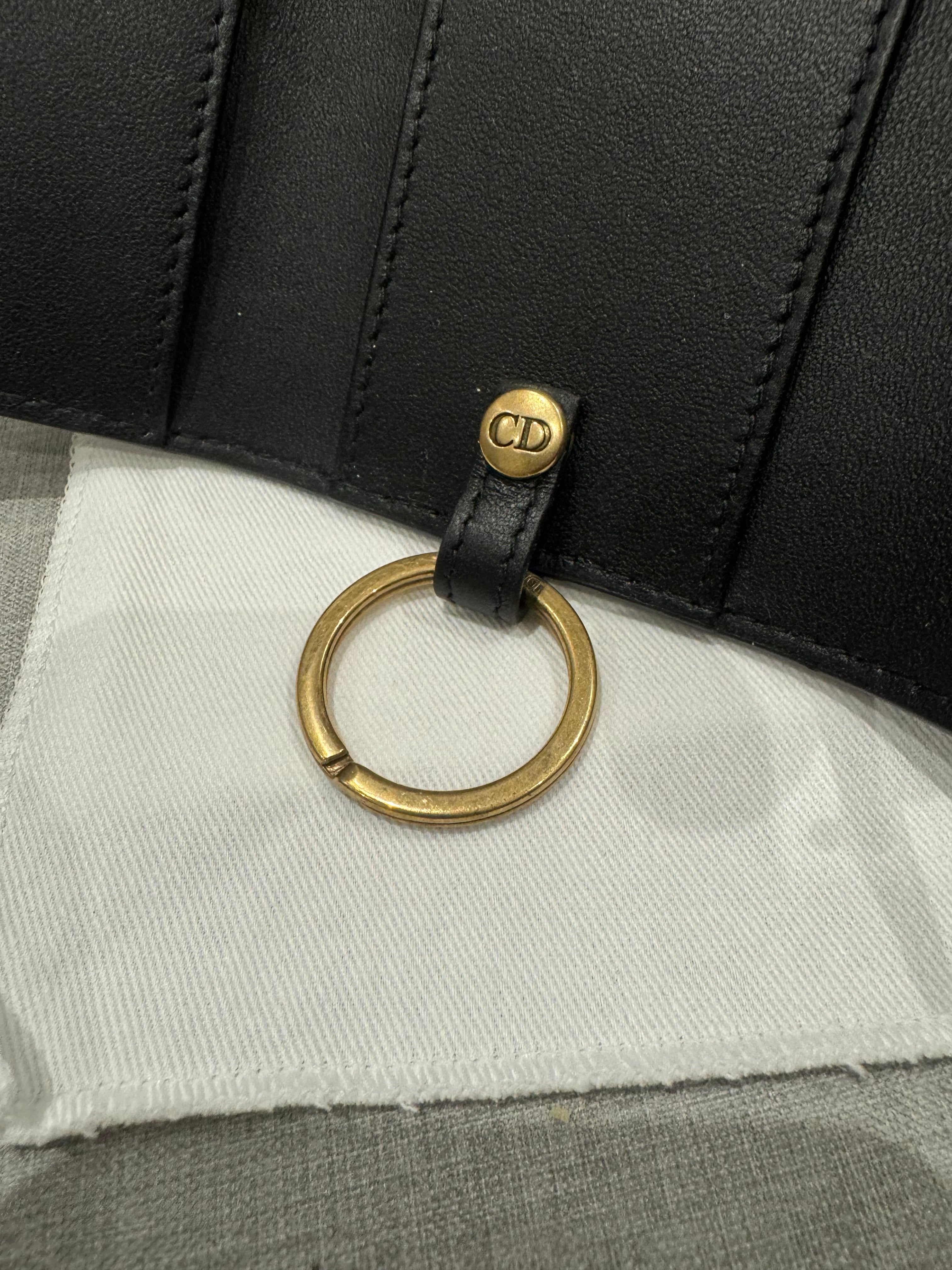 New Christian Dior Saddle Style Key Holder Wallet