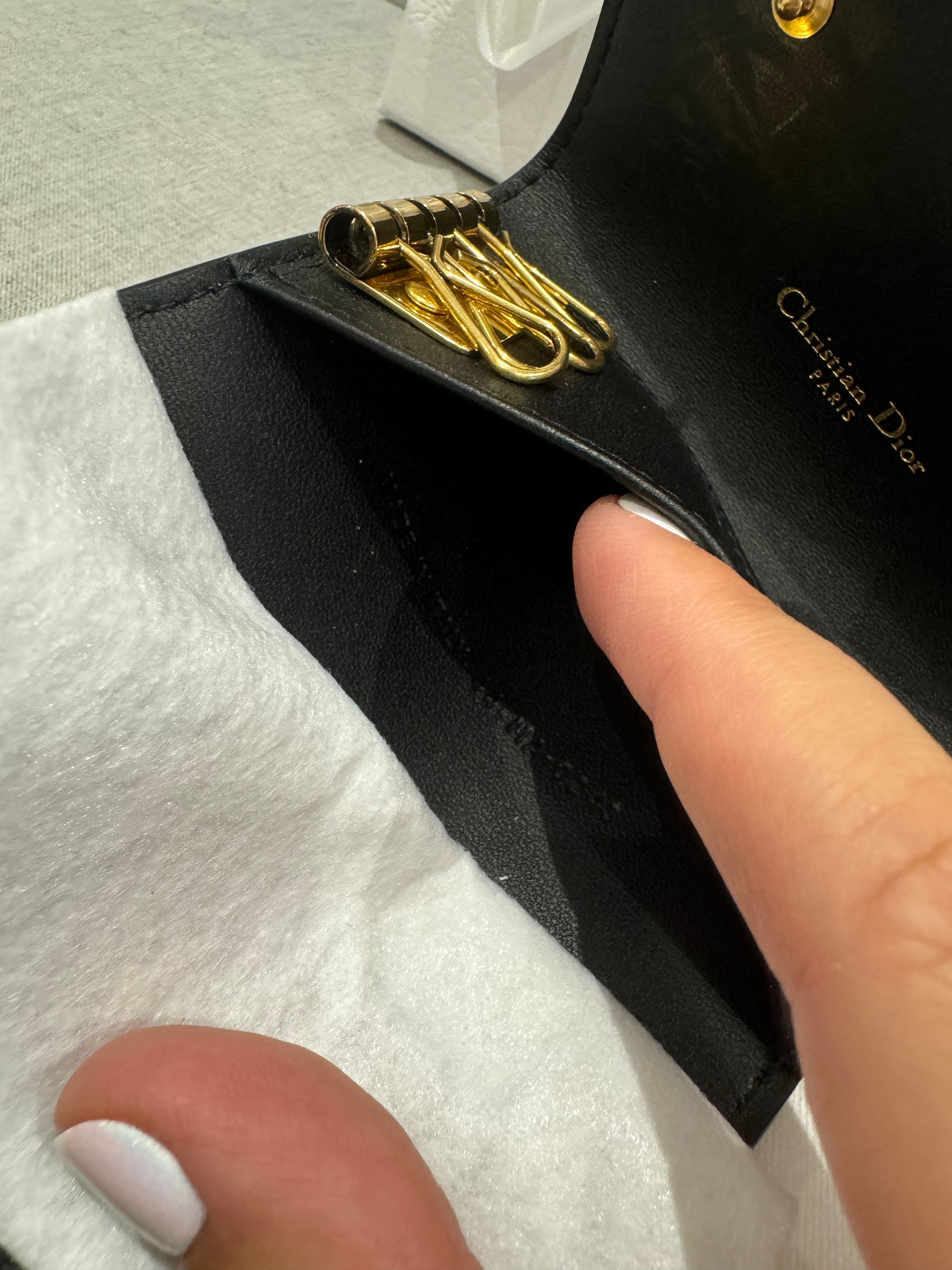 New Christian Dior Saddle Style Key Holder Wallet