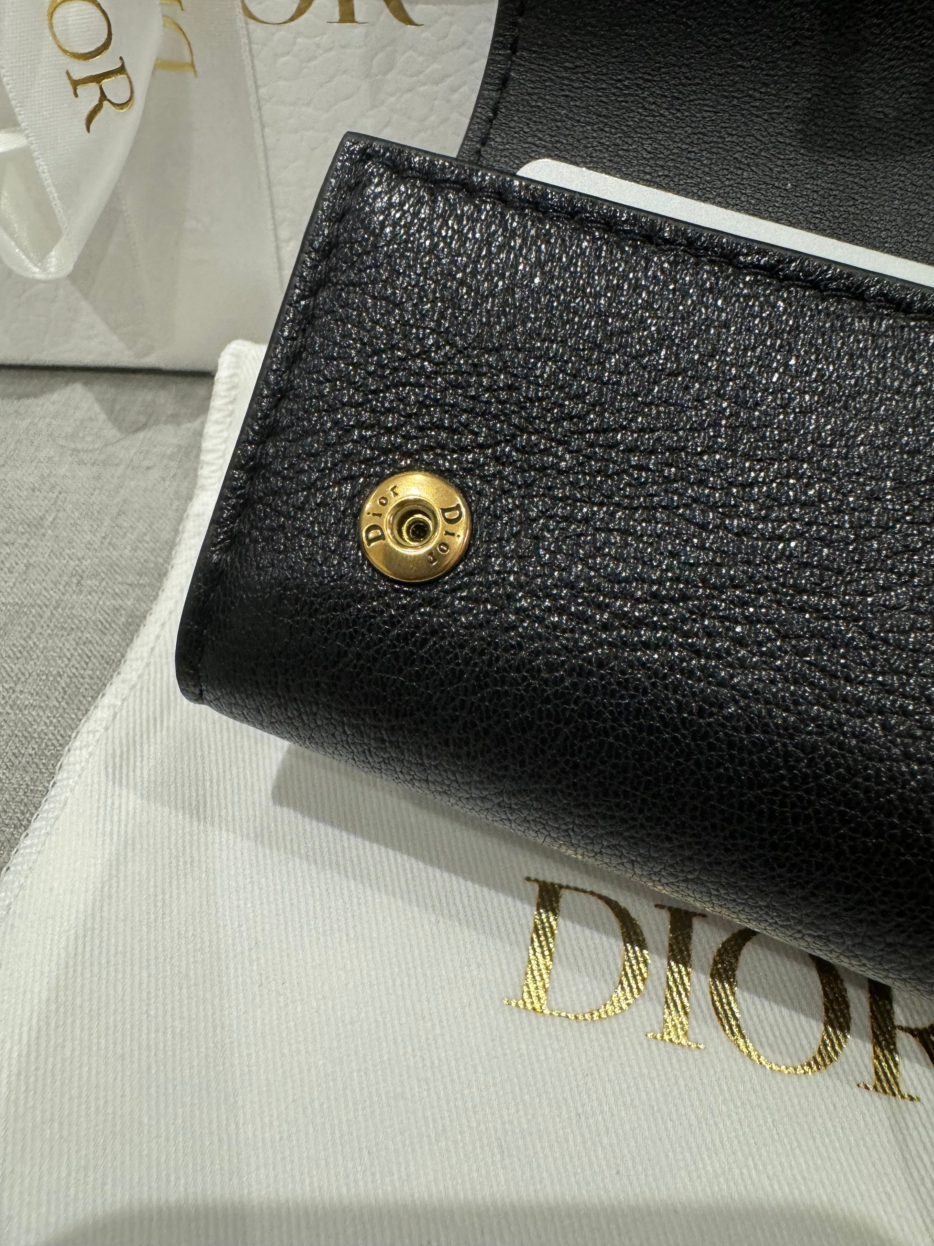 New Christian Dior Saddle Style Key Holder Wallet