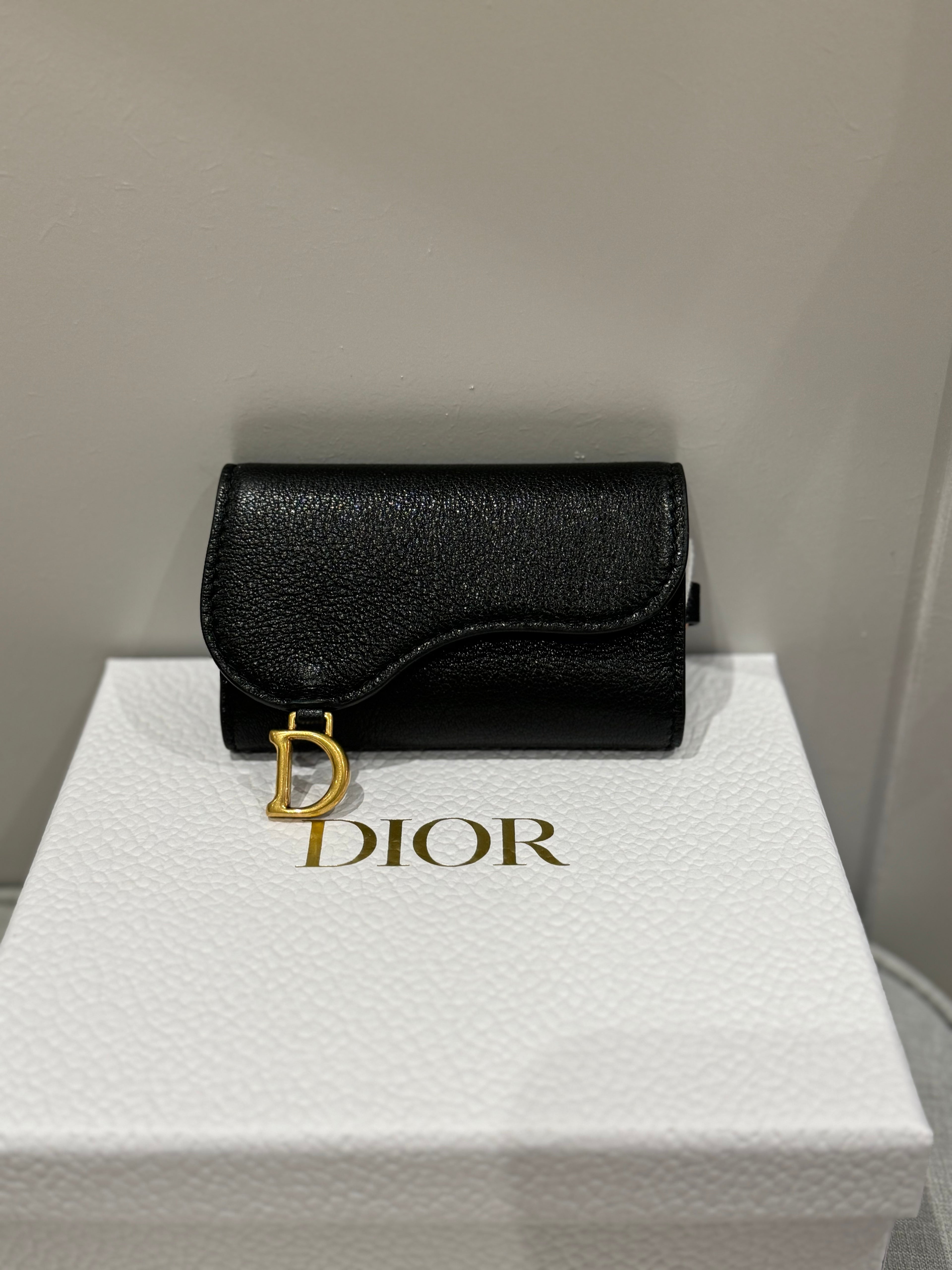 New Christian Dior Saddle Style Key Holder Wallet