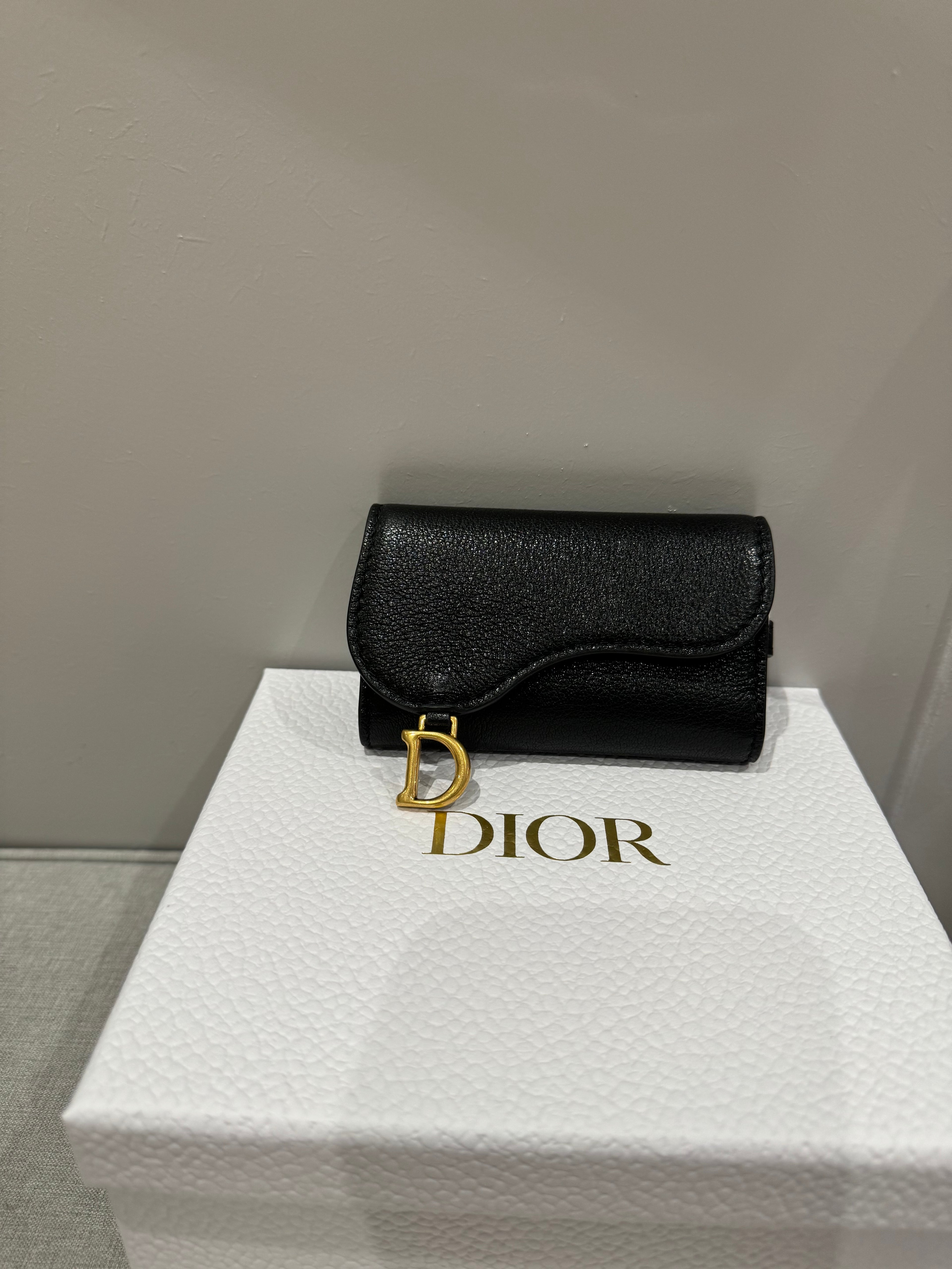 New Christian Dior Saddle Style Key Holder Wallet