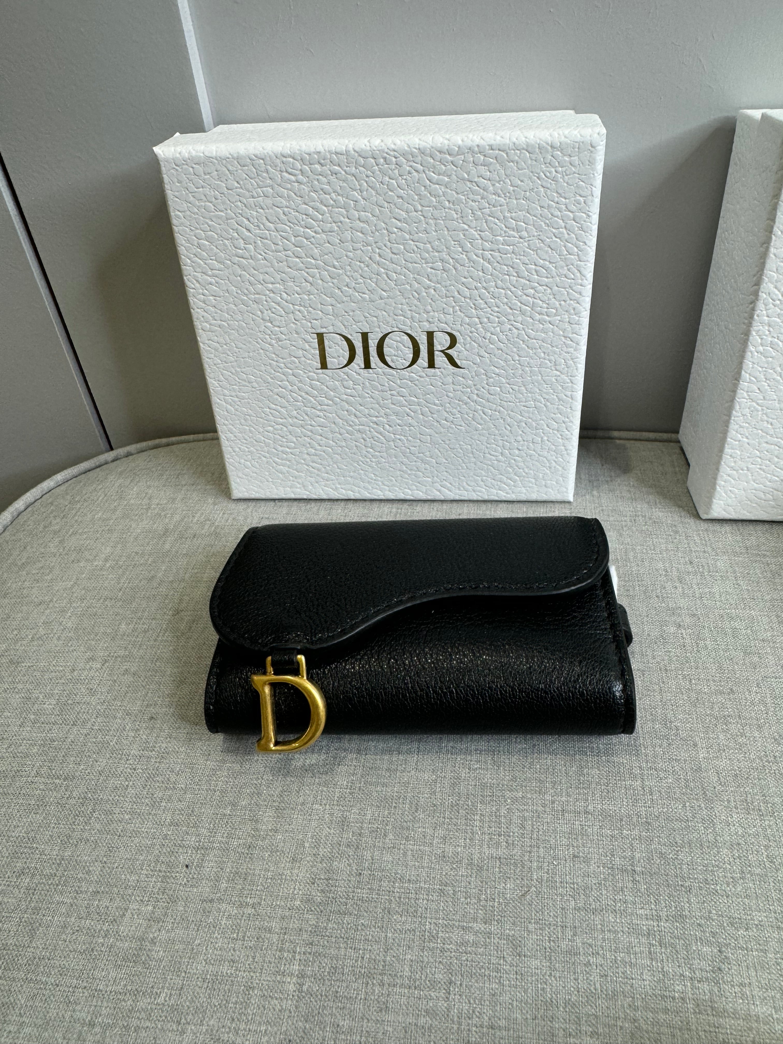 New Christian Dior Saddle Style Key Holder Wallet