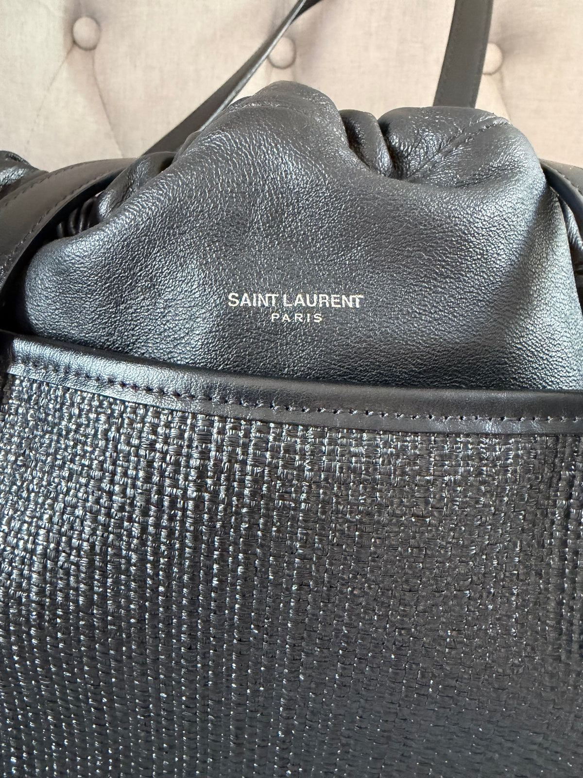 Saint Laurent Teddy Bucket Bag – Black – Very Good Pre-Owned Condition