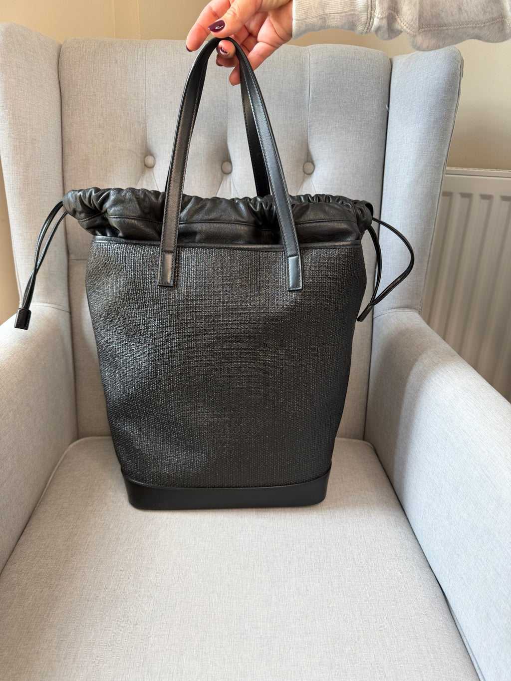 Saint Laurent Teddy Bucket Bag – Black – Very Good Pre-Owned Condition