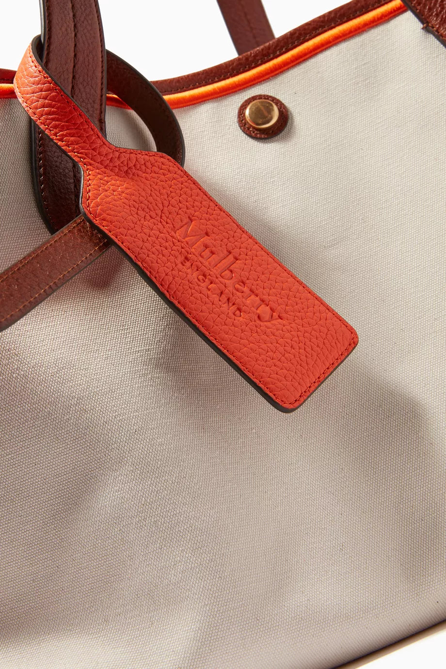 New Mulberry Harper Tote Canvas Bag With Leather Handles