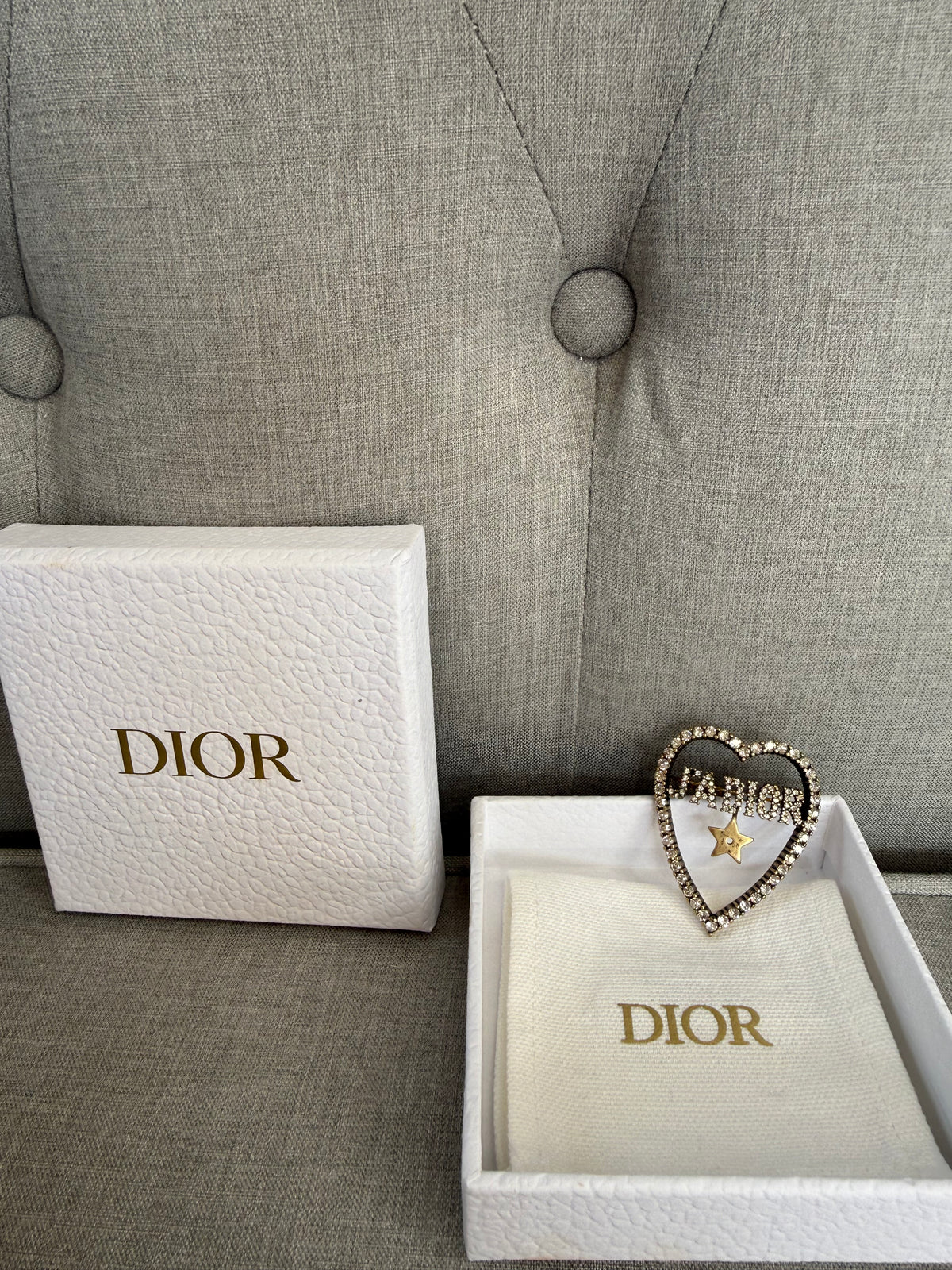 Christian Dior Jadior Heart Brooch - New In Box