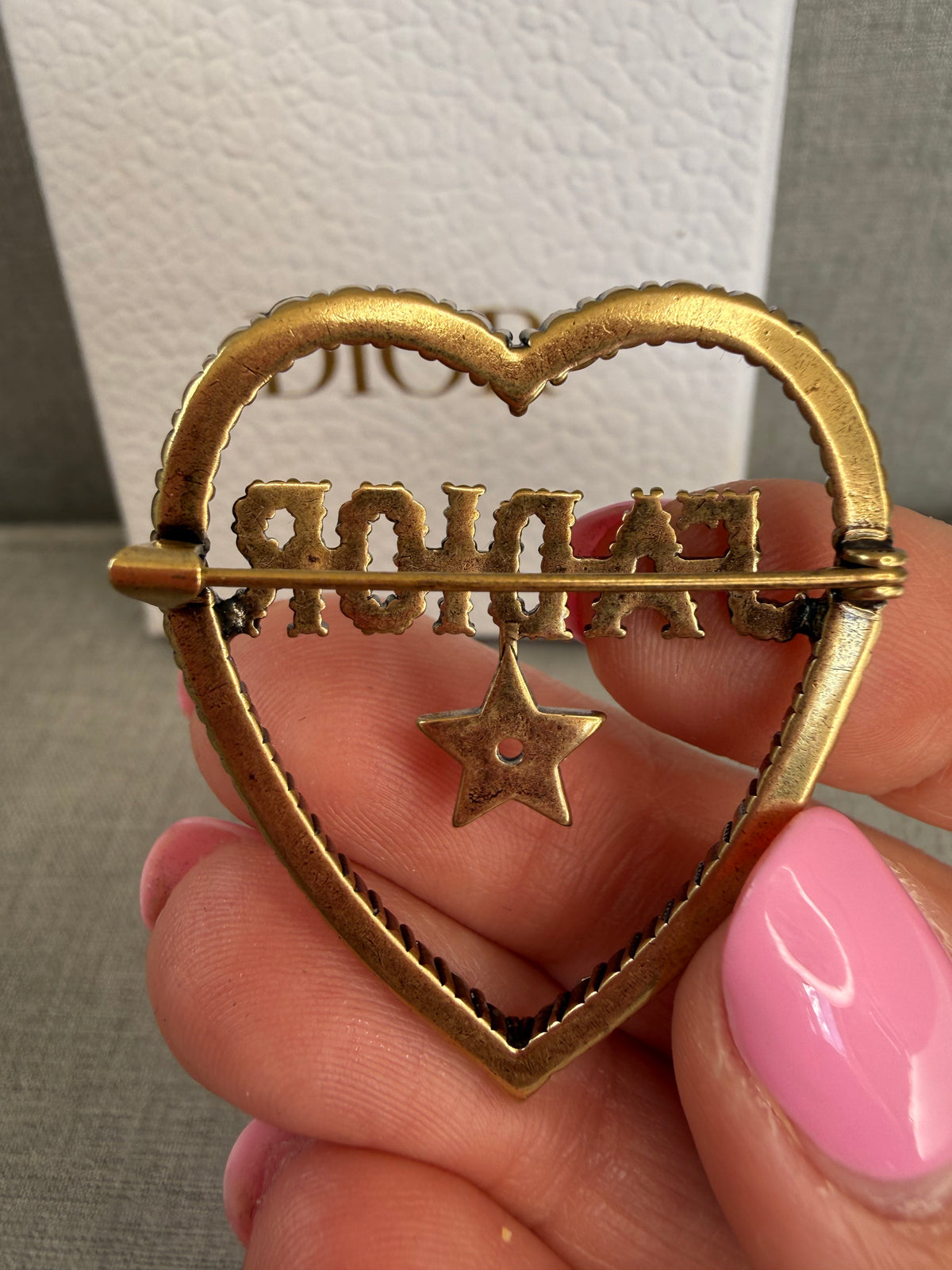 Christian Dior Jadior Heart Brooch - New In Box