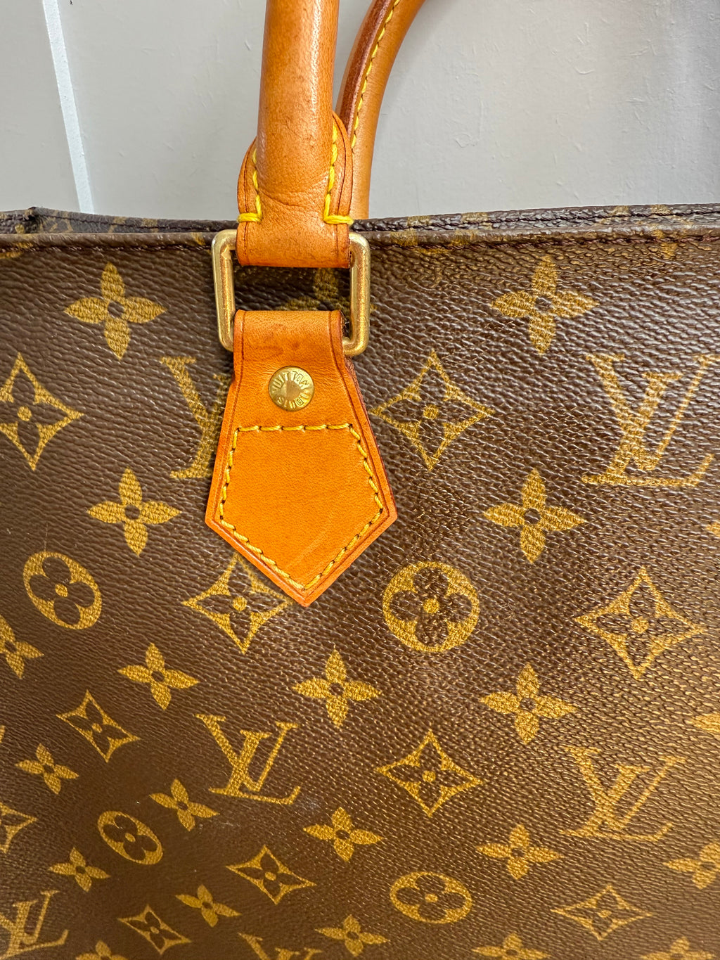 Pre-Loved Vintage Louis Vuitton Sac Plat Tote Bag  in Monogram Canvas
