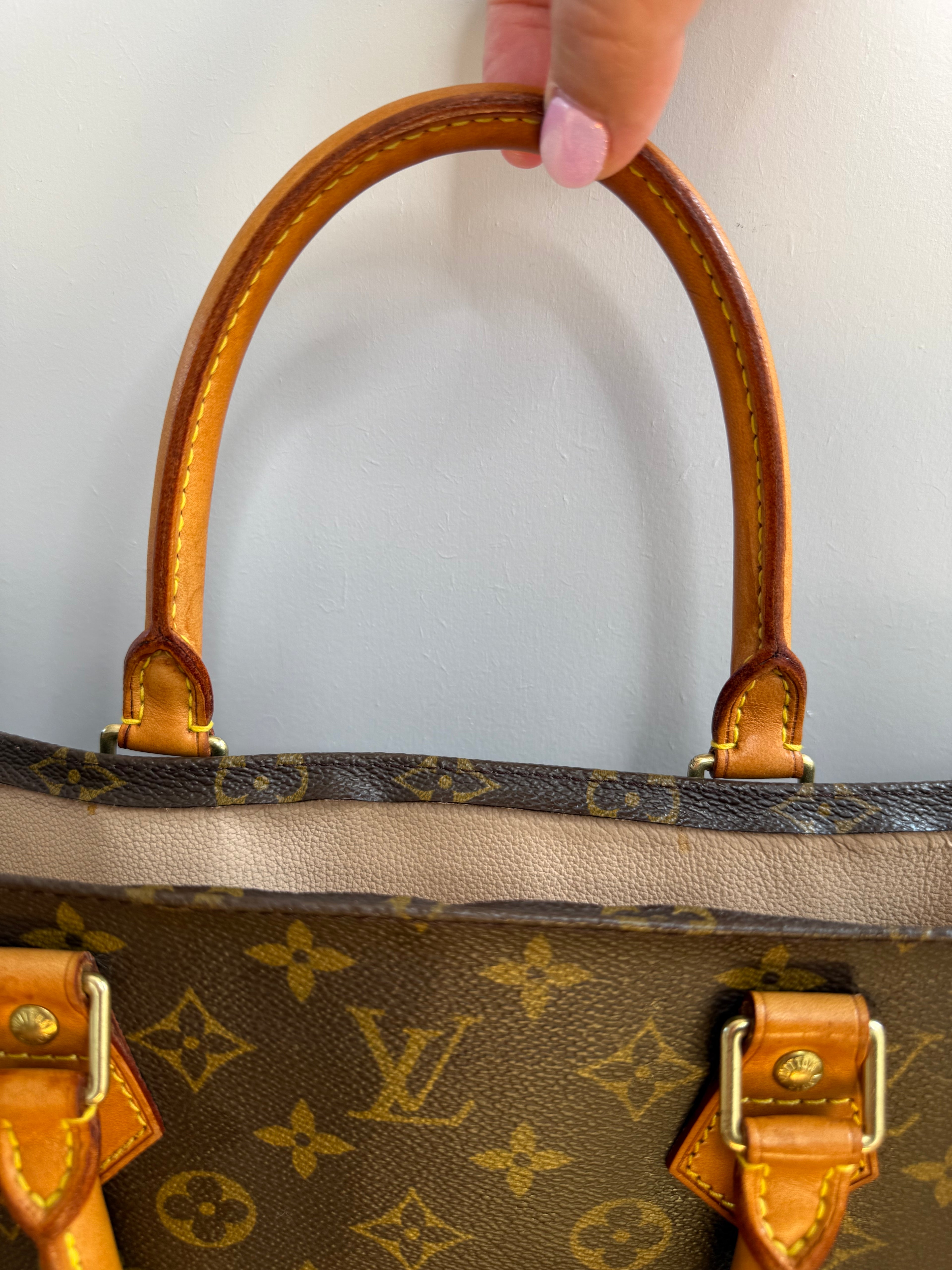 Pre-Loved Vintage Louis Vuitton Sac Plat Tote Bag  in Monogram Canvas