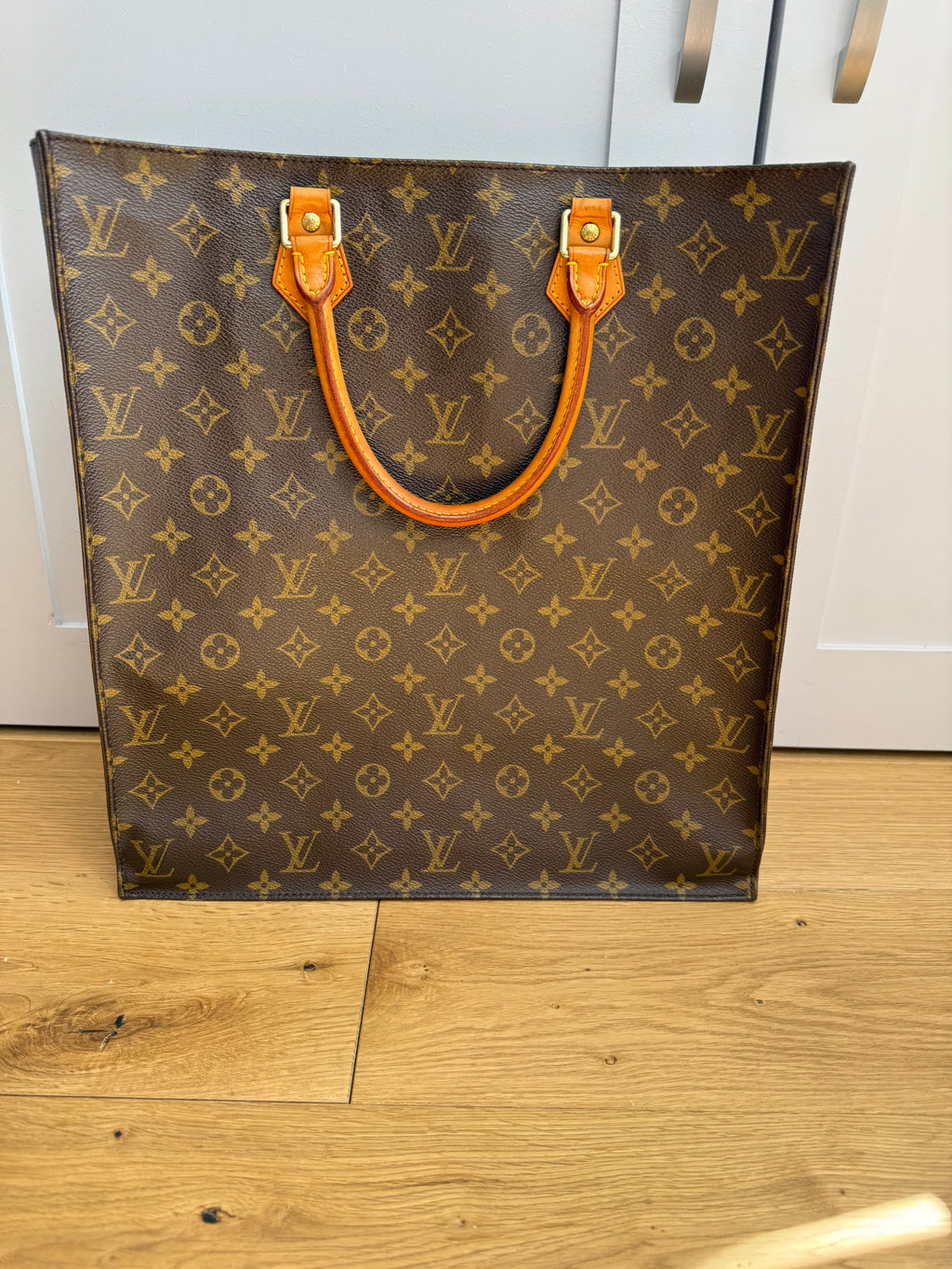 Pre-Loved Vintage Louis Vuitton Sac Plat Tote Bag  in Monogram Canvas