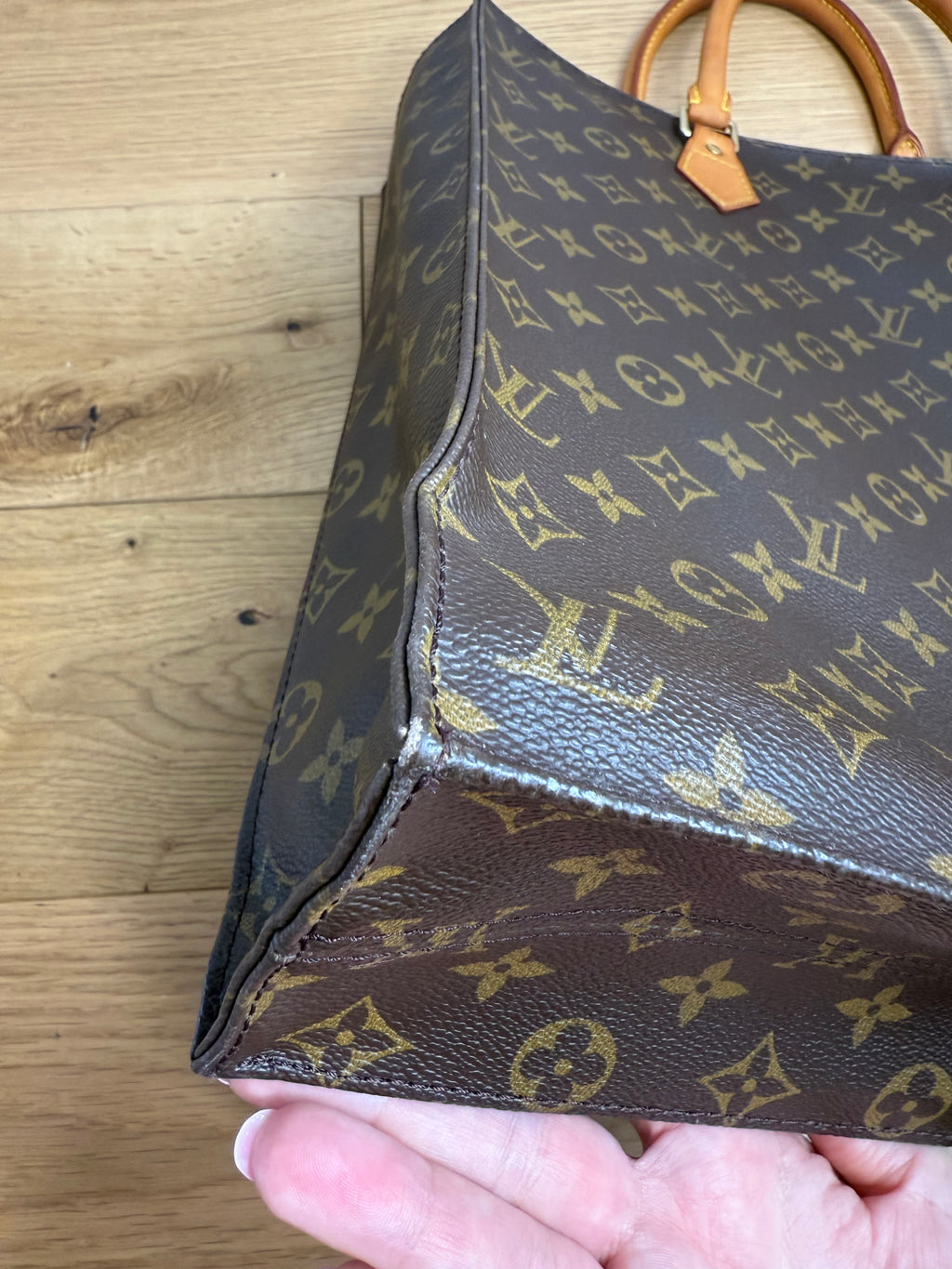 Pre-Loved Vintage Louis Vuitton Sac Plat Tote Bag  in Monogram Canvas