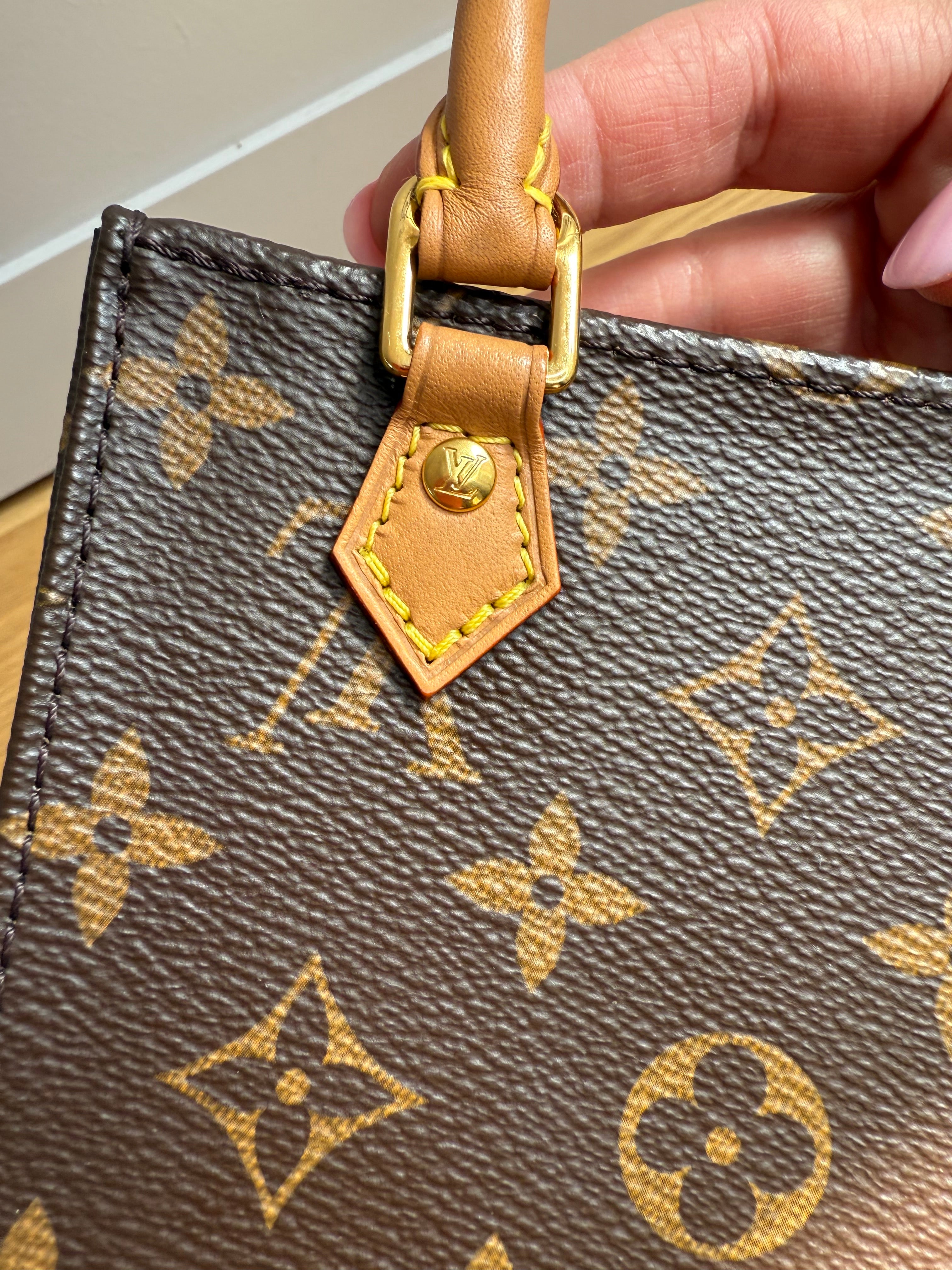 Pre-Owned Louis Vuitton Petit Sac Plat in Monogram Canvas