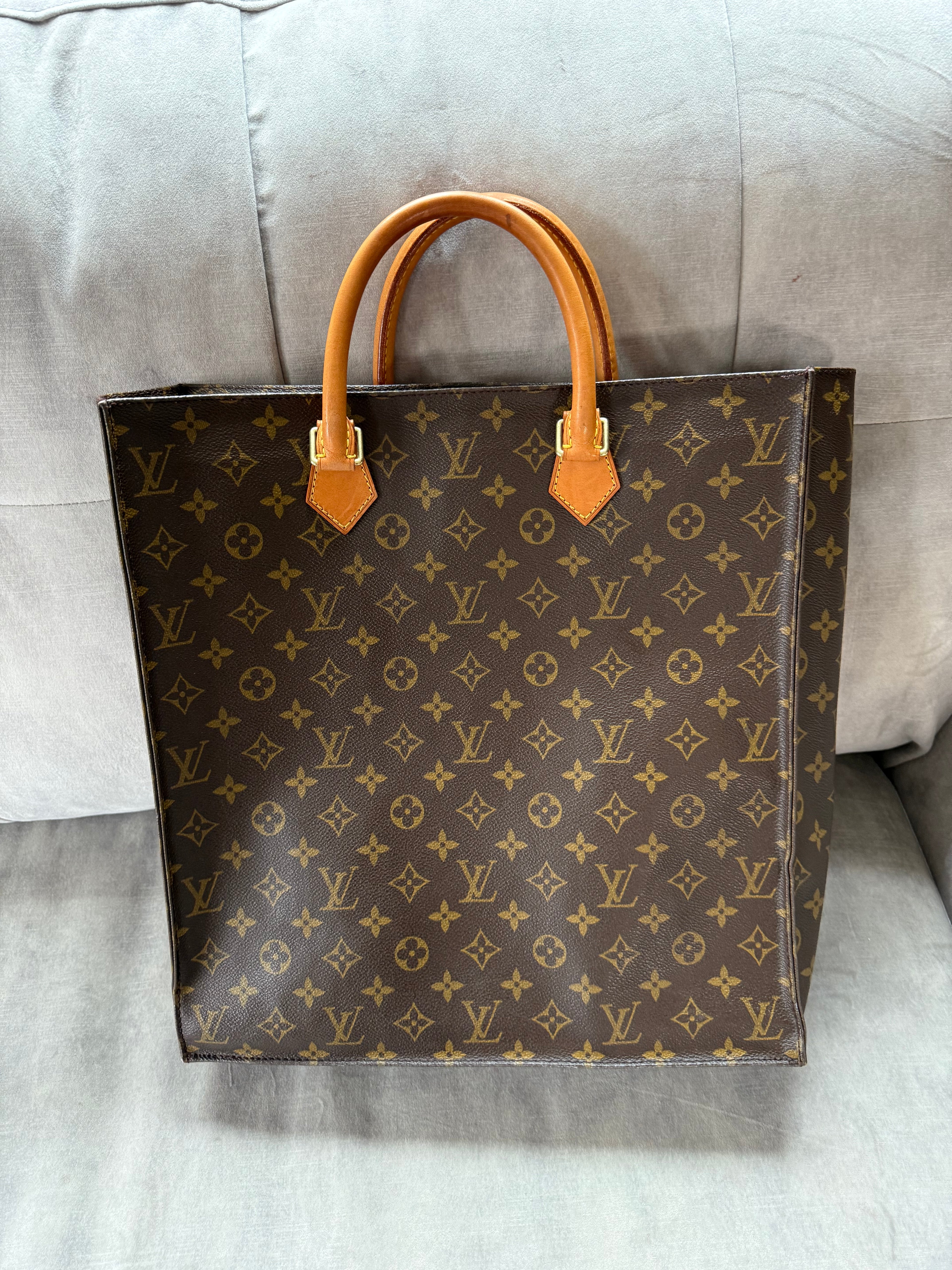 Pre-Loved Vintage Louis Vuitton Sac Plat Tote Bag  in Monogram Canvas