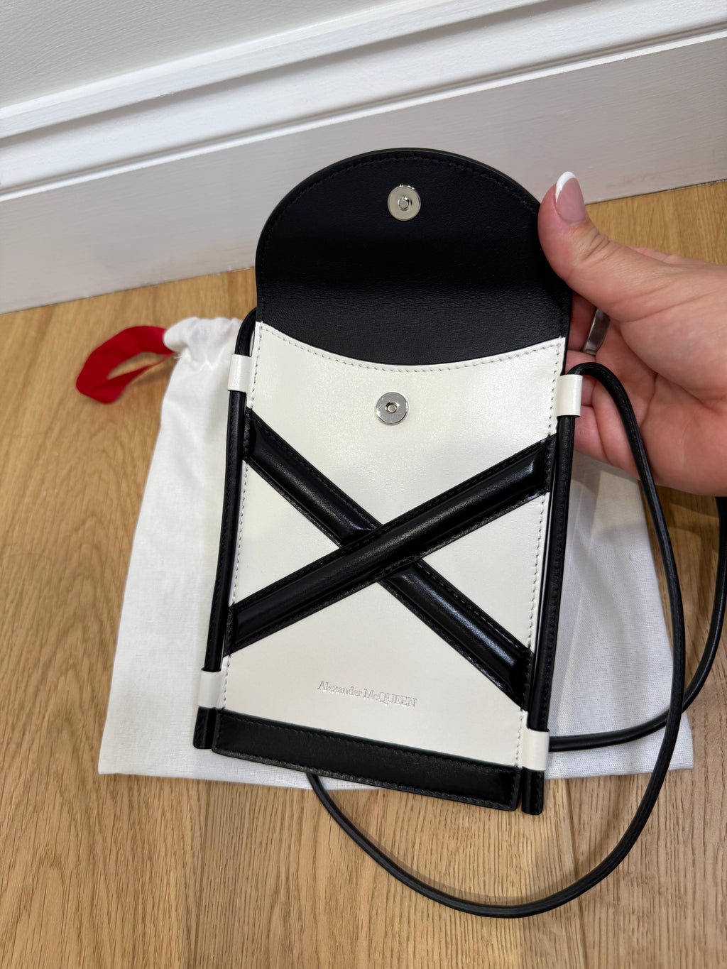 Alexander McQueen The Curve Micro Crossbody Phone Pouch Bag