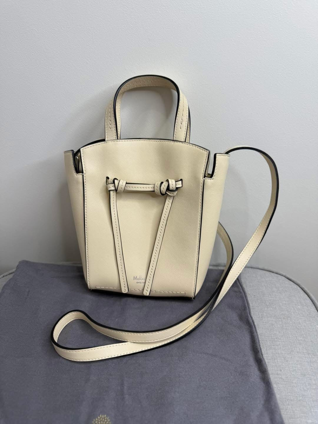 Mulberry Clovelly Mini Tote bag in eggshell