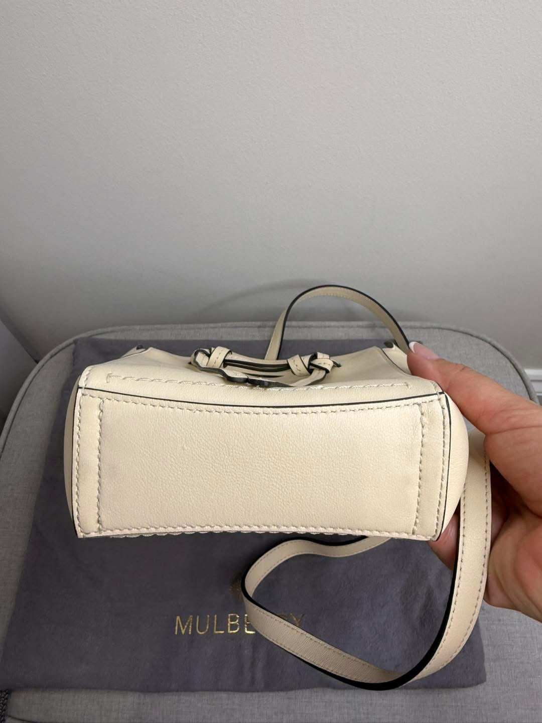Mulberry Clovelly Mini Tote bag in eggshell