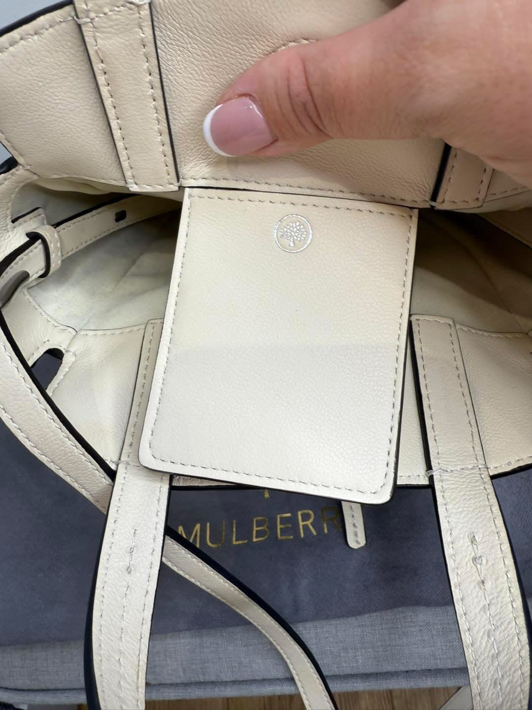 Mulberry Clovelly Mini Tote bag in eggshell