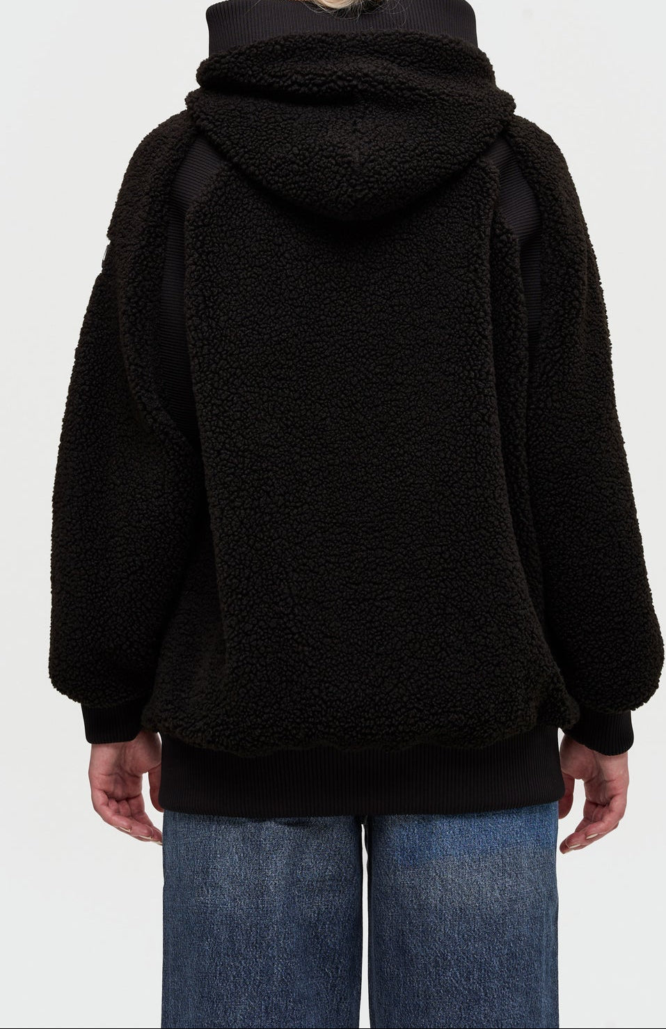 New Moose Knuckles Holland Sherpa Hoodie Jacket in Black