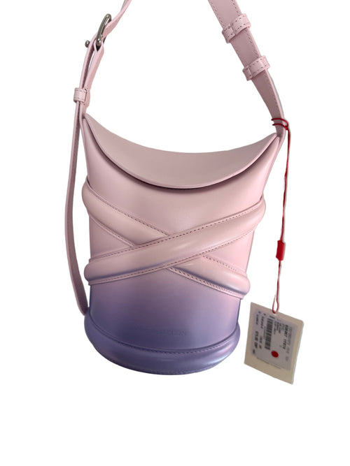 Alexander McQueen The Curve Small Bucket Bag in Pink and Lilac Ombré