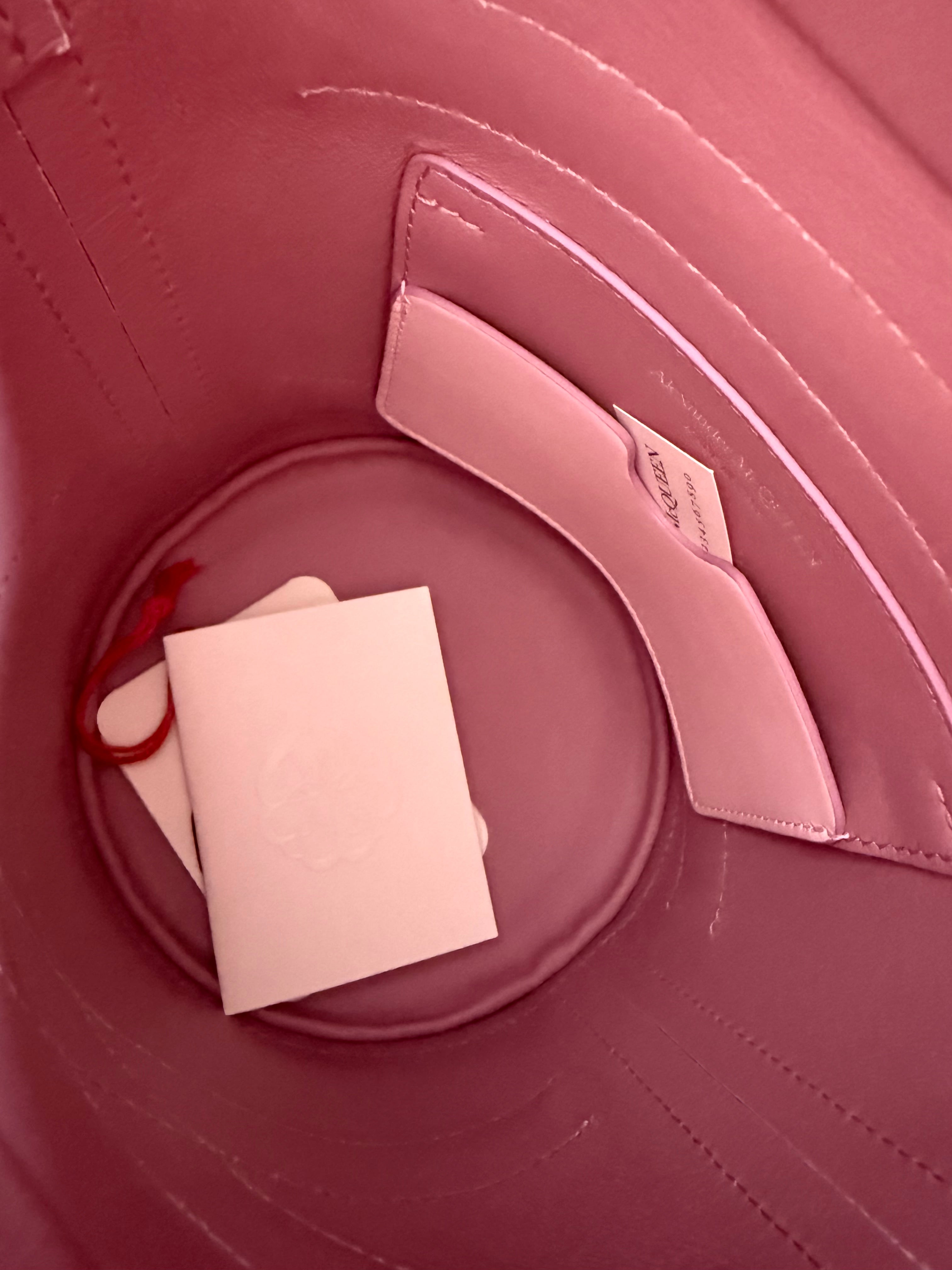 Alexander McQueen The Curve Small Bucket Bag in Pink and Lilac Ombré