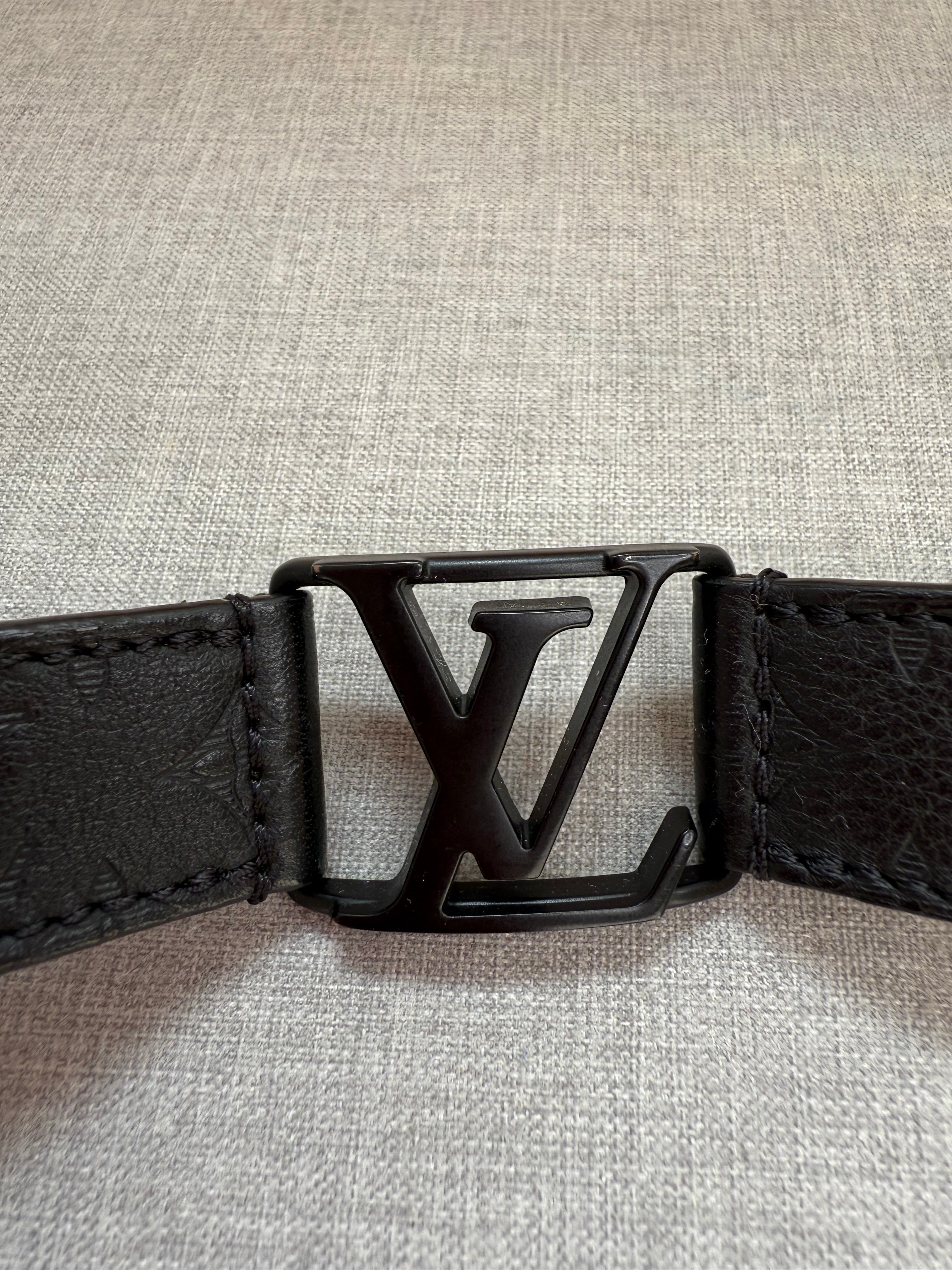 Pre-Owned Louis Vuitton Hockeinheim Bracelet in Black Empreinte monogram print