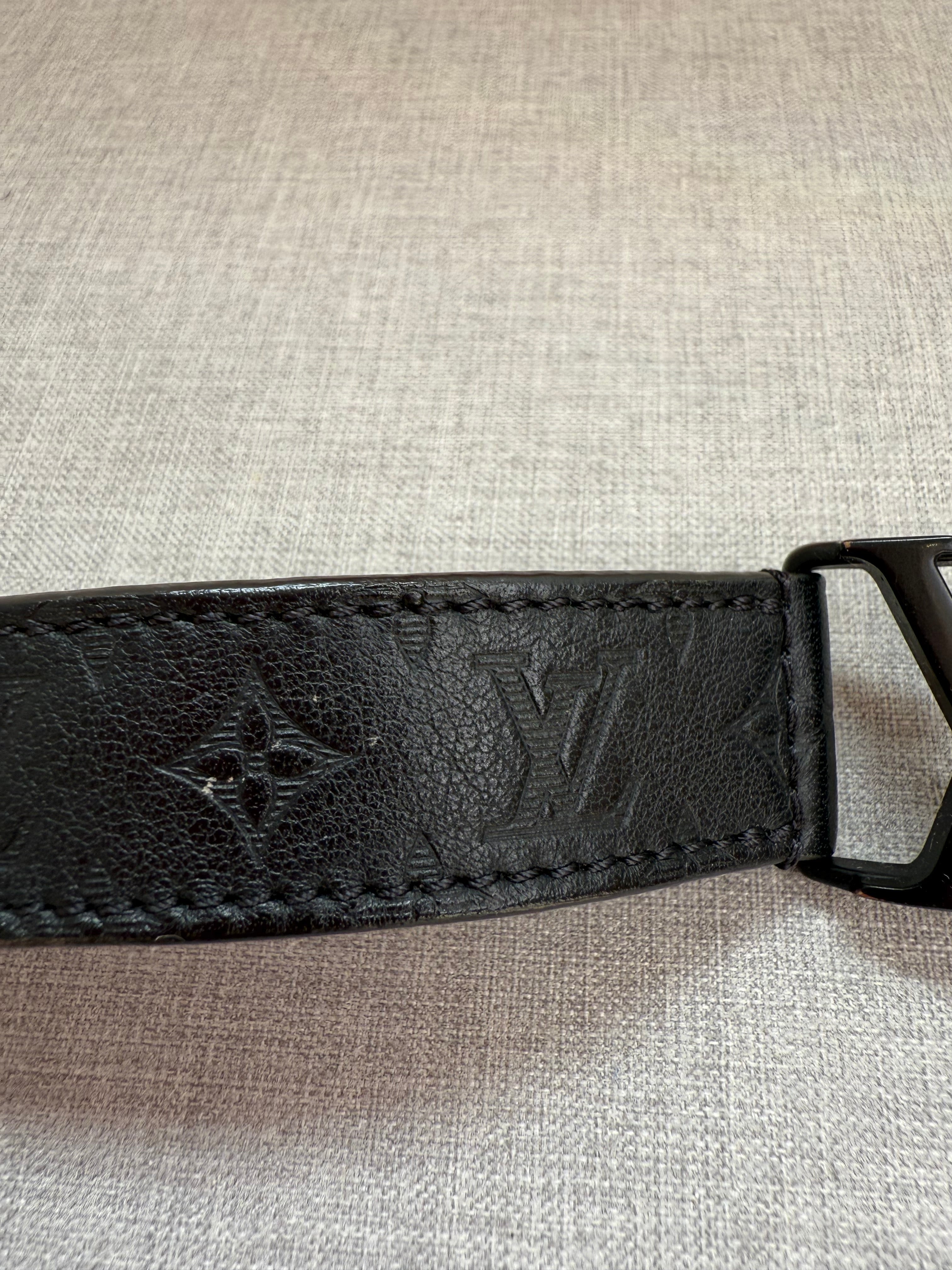 Pre-Owned Louis Vuitton Hockeinheim Bracelet in Black Empreinte monogram print