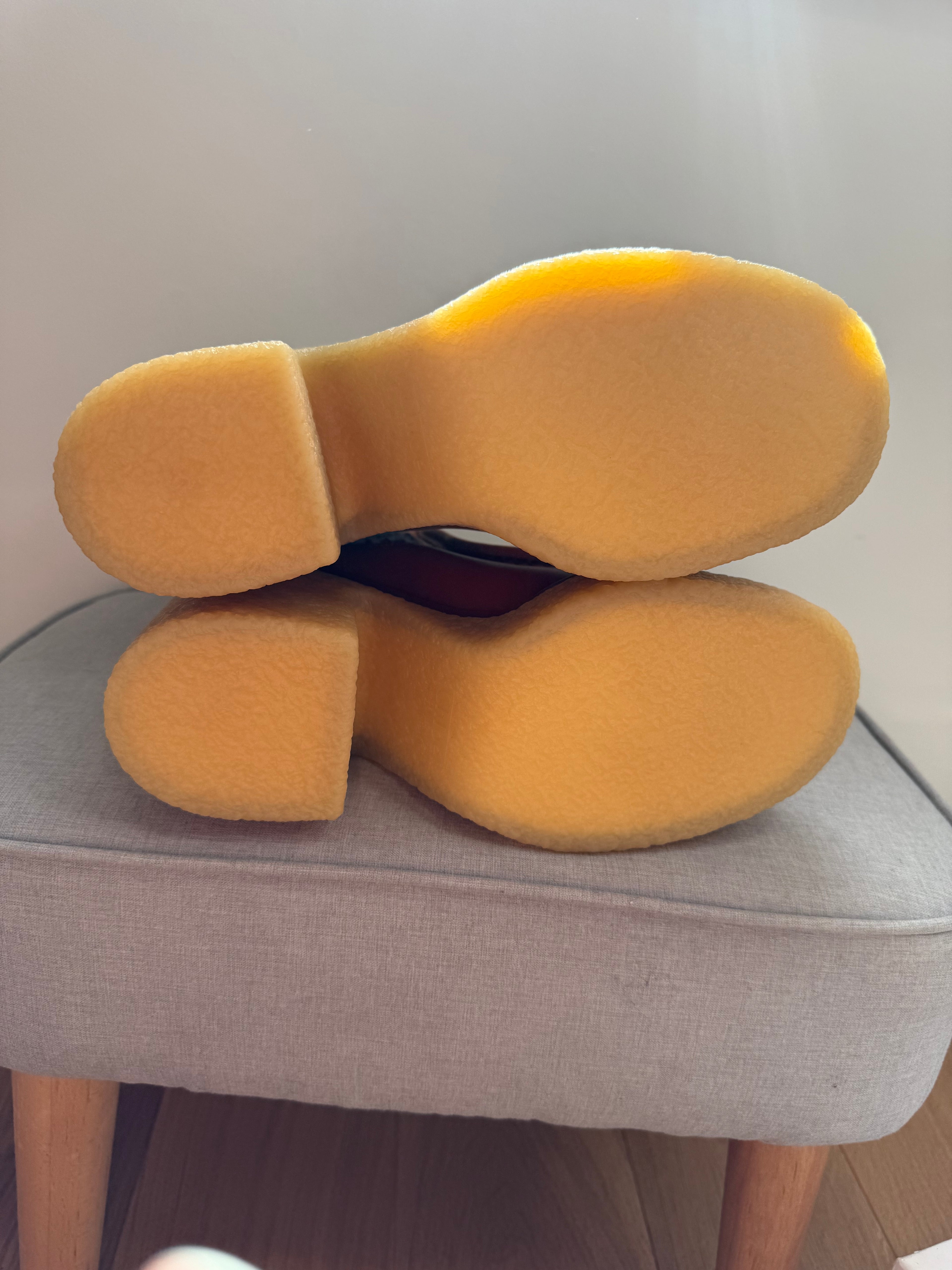 New Chloe Jamie Heeled Leather Cashmere Sock Boots in Tan