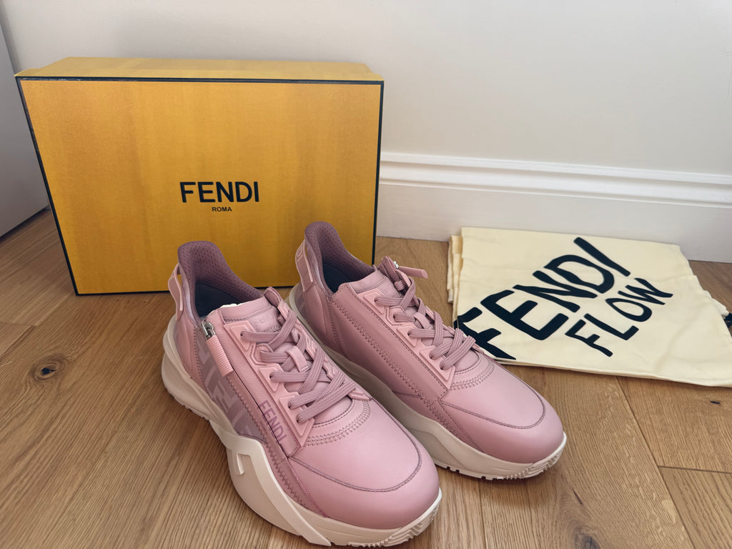 New Fendi Flow Trainers in Rose Pink
