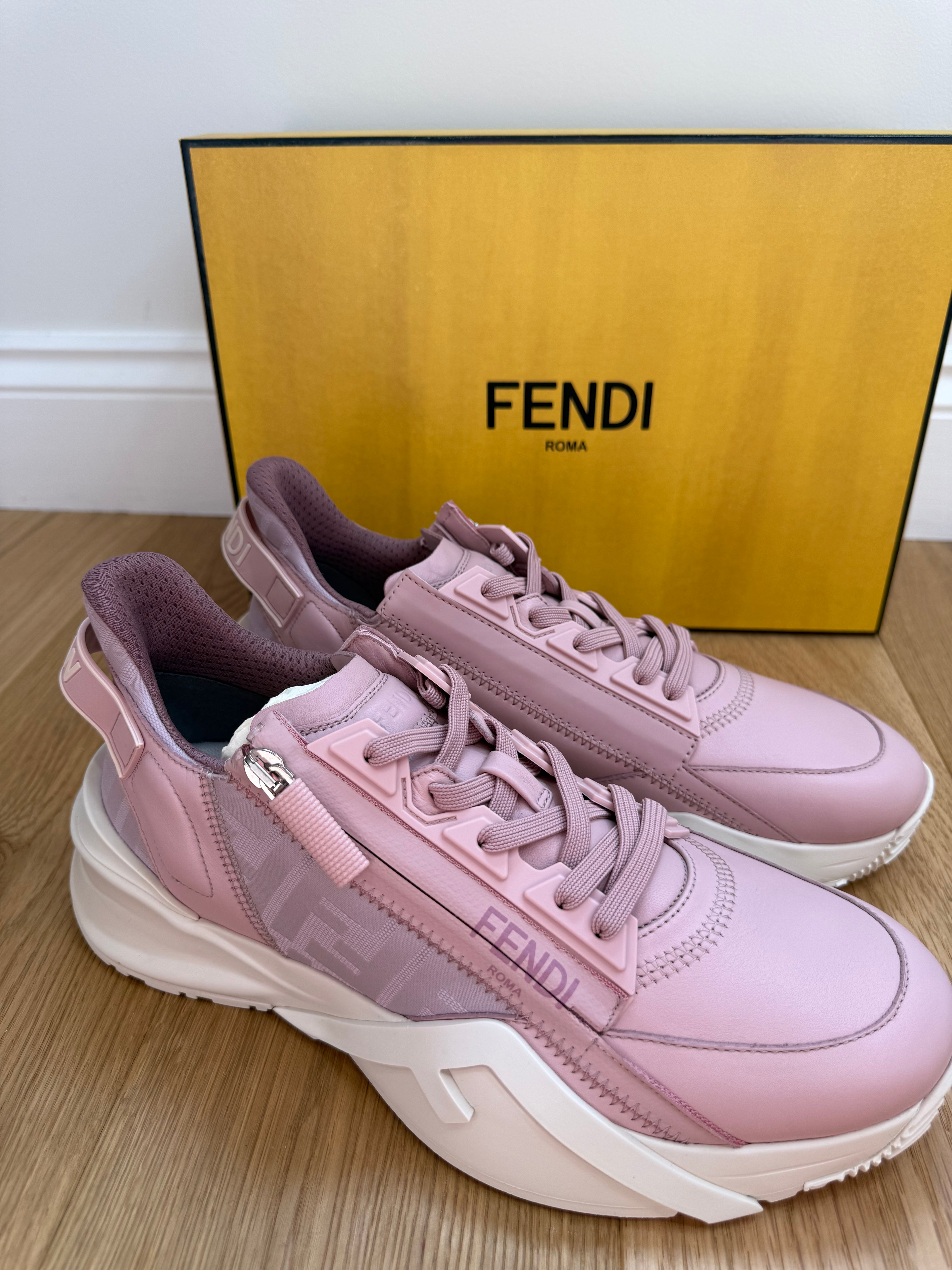 New Fendi Flow Trainers in Rose Pink