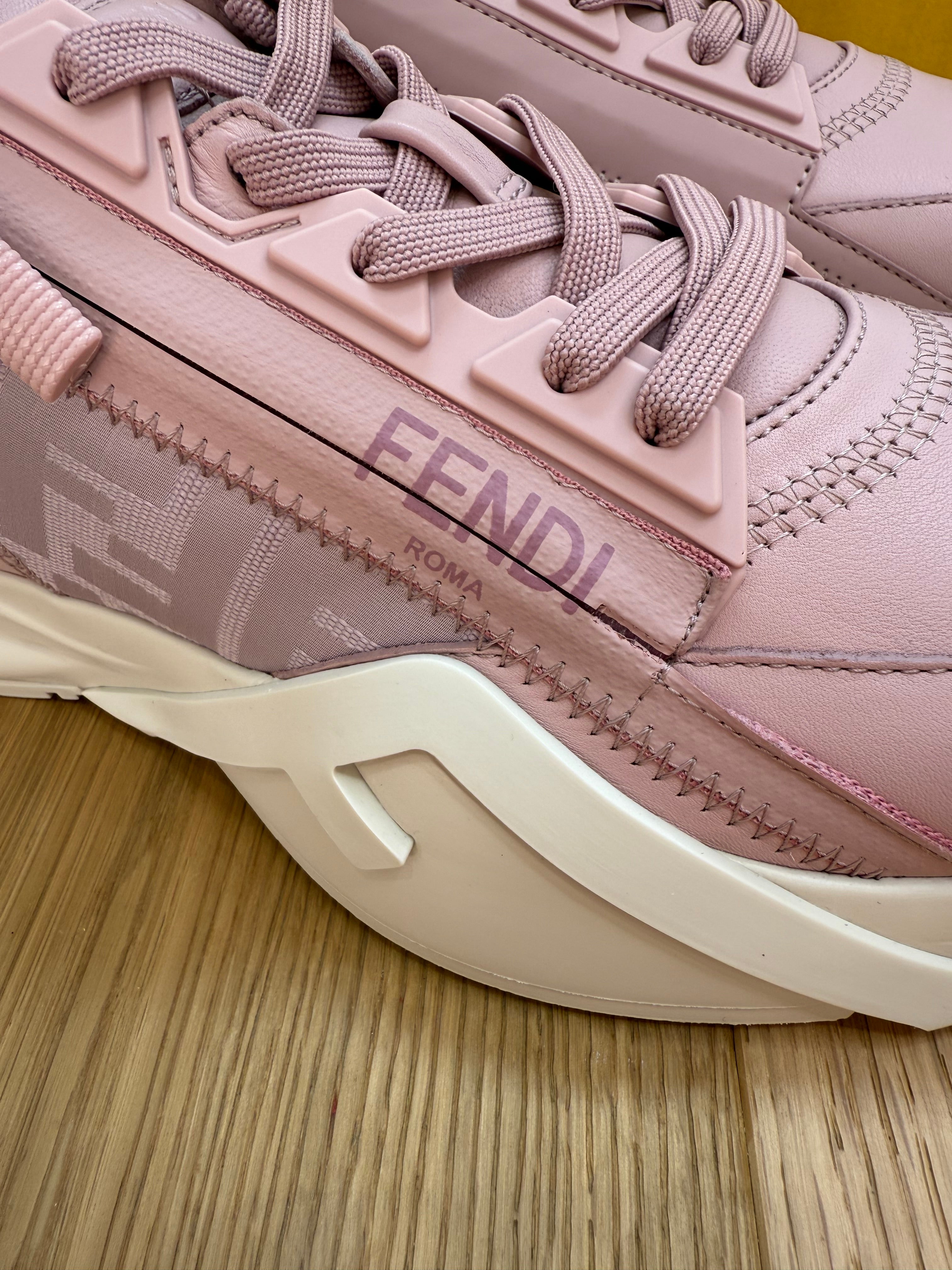 New Fendi Flow Trainers in Rose Pink