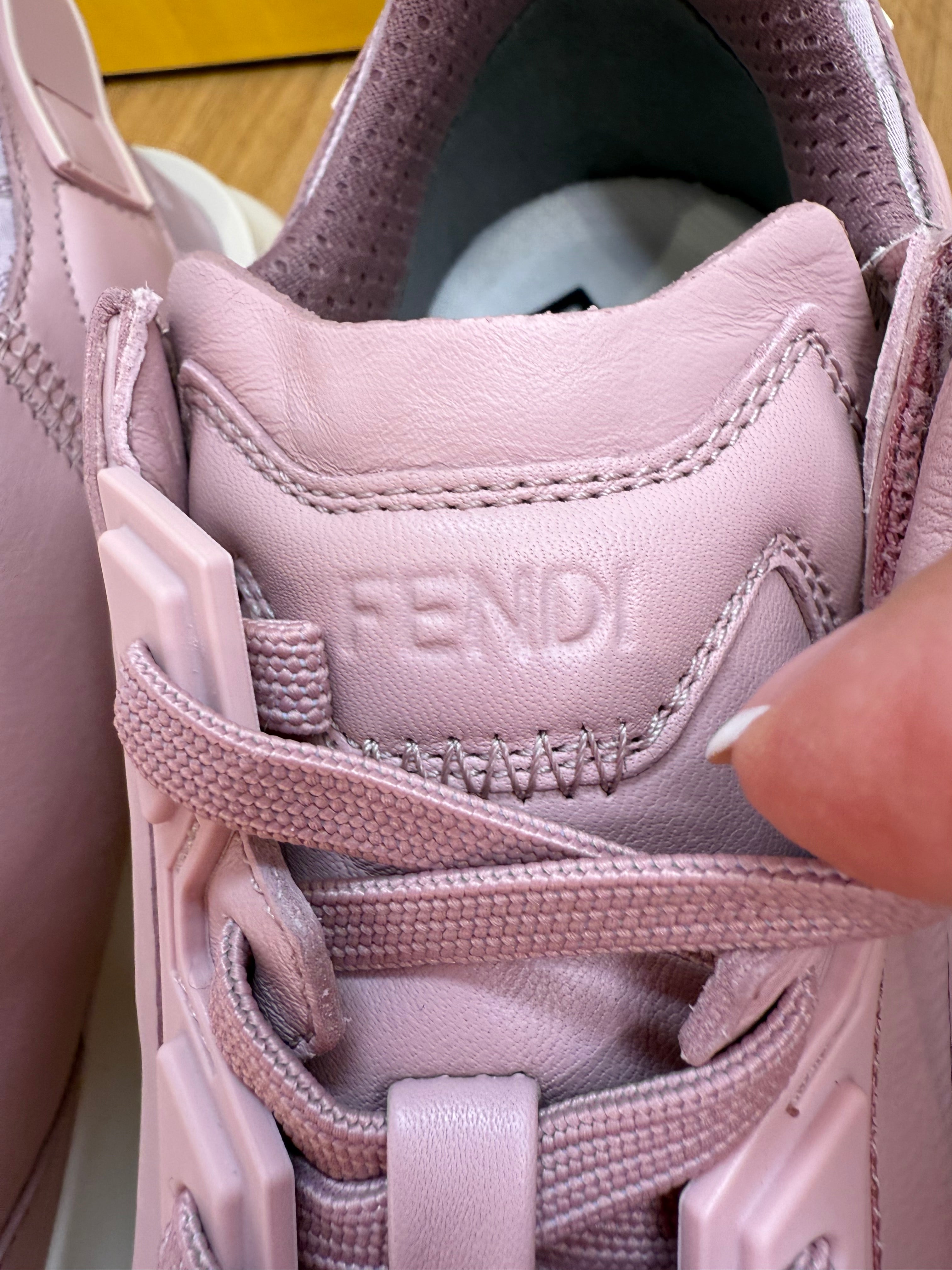 New Fendi Flow Trainers in Rose Pink