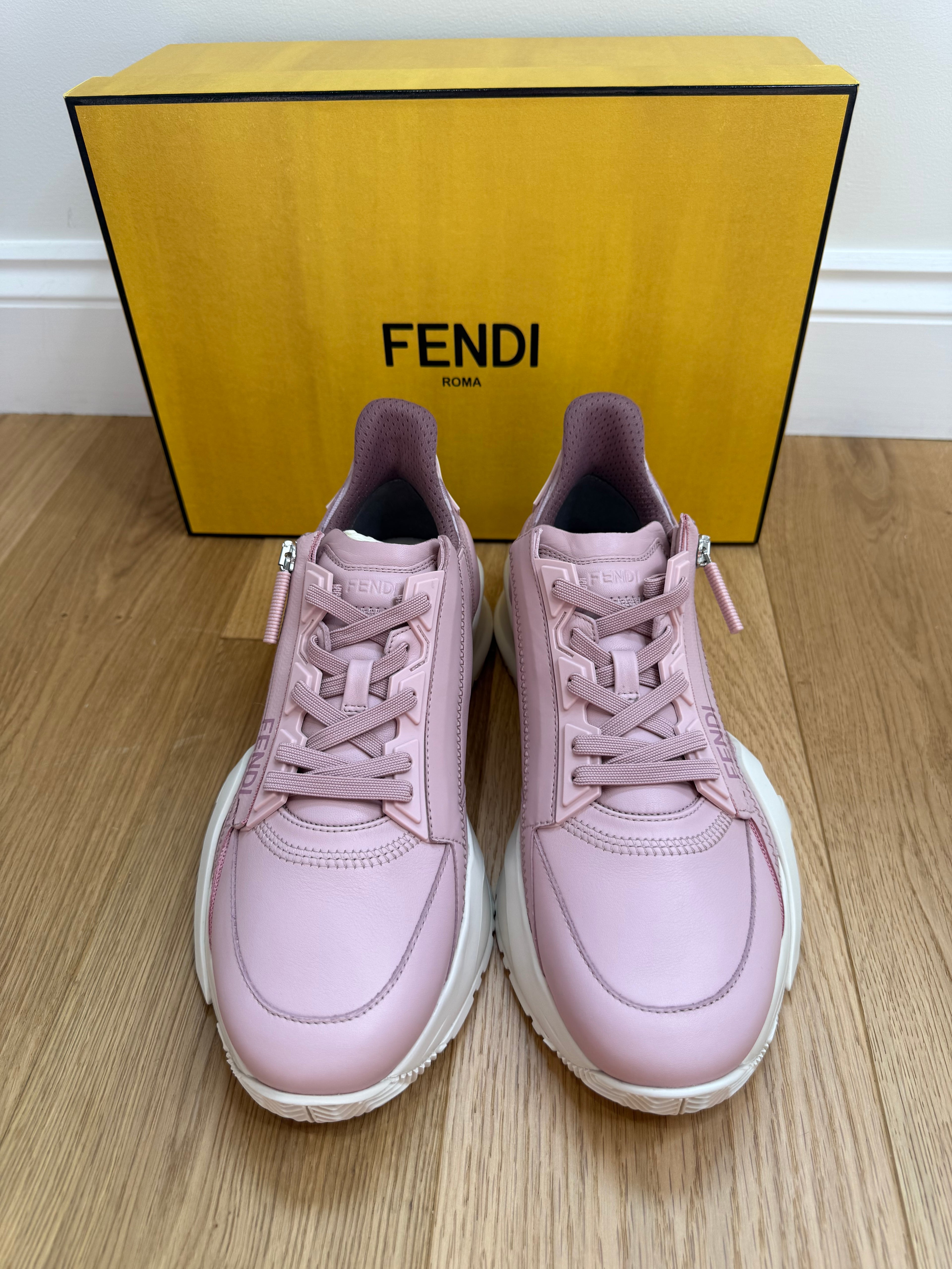 New Fendi Flow Trainers in Rose Pink