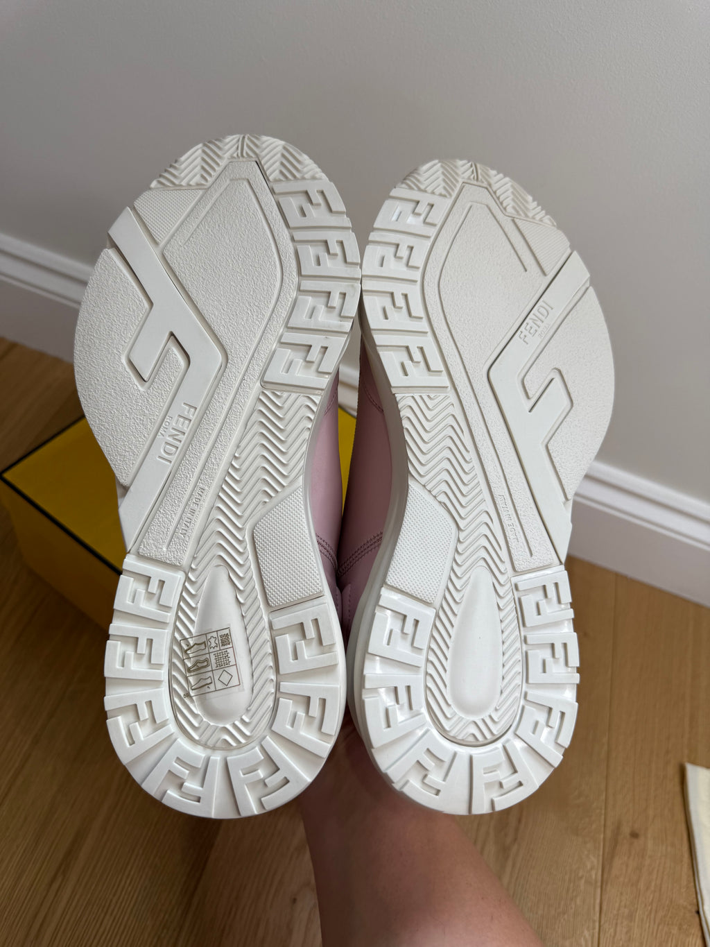 New Fendi Flow Trainers in Rose Pink