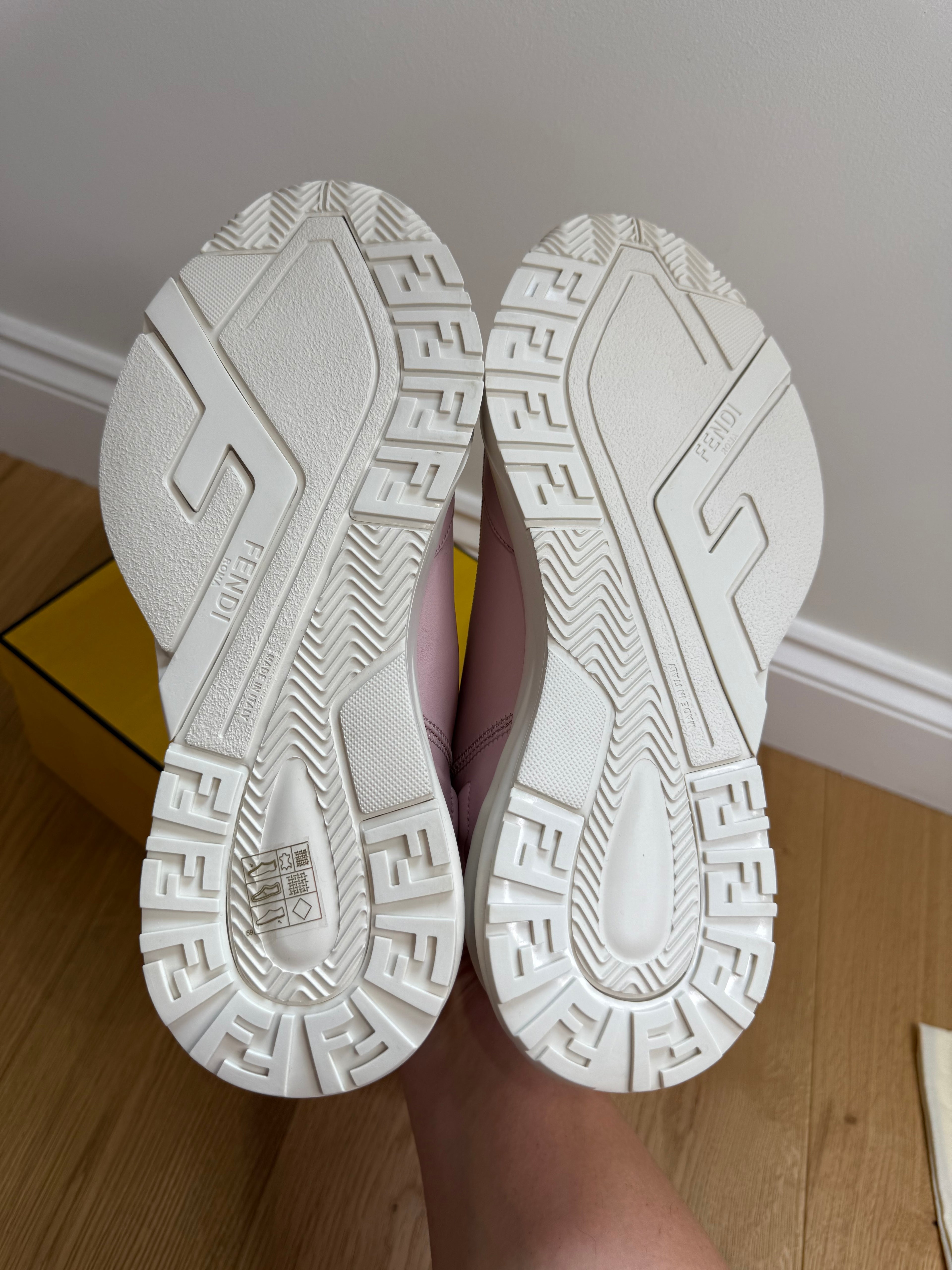 New Fendi Flow Trainers in Rose Pink