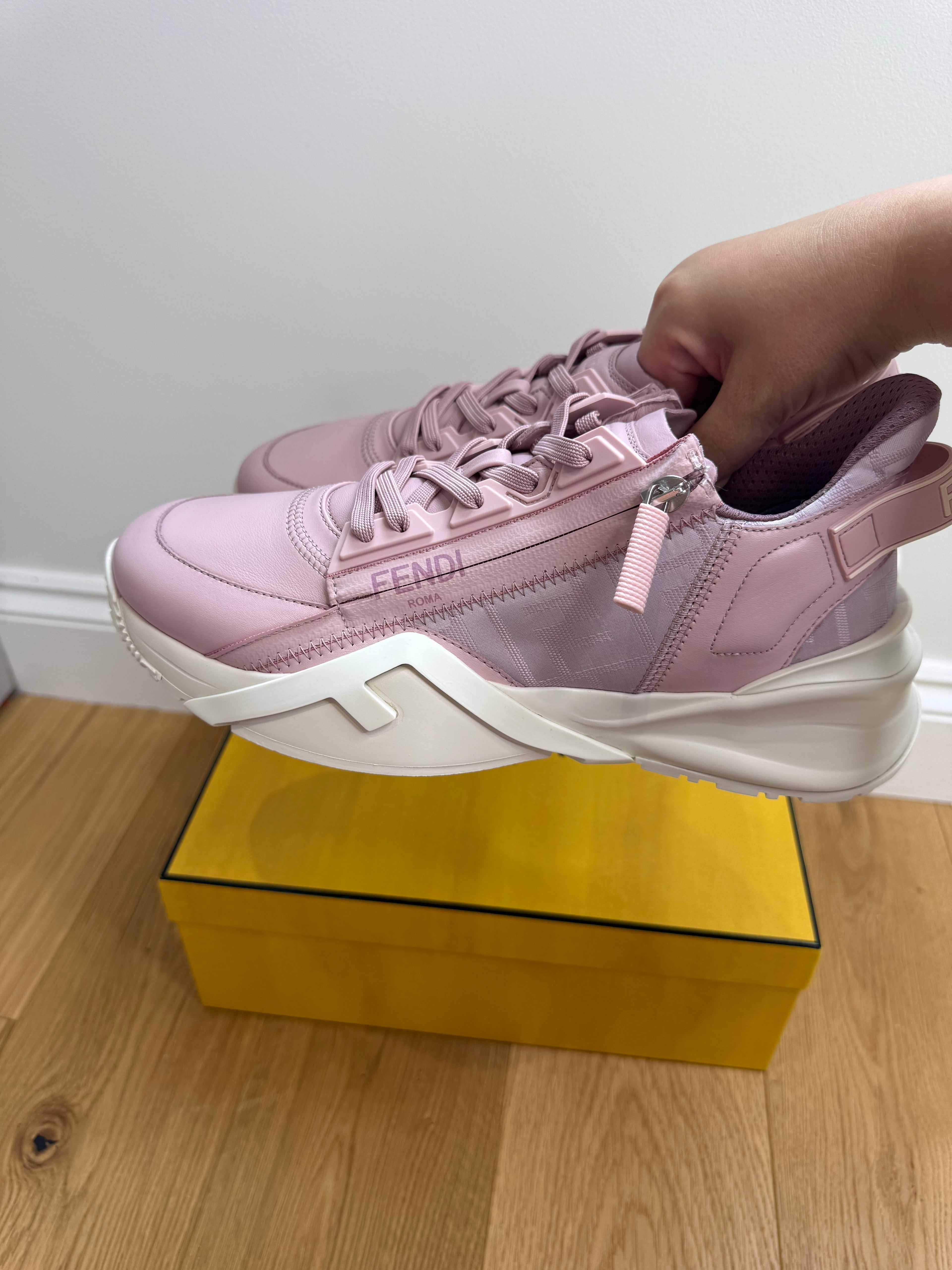 New Fendi Flow Trainers in Rose Pink
