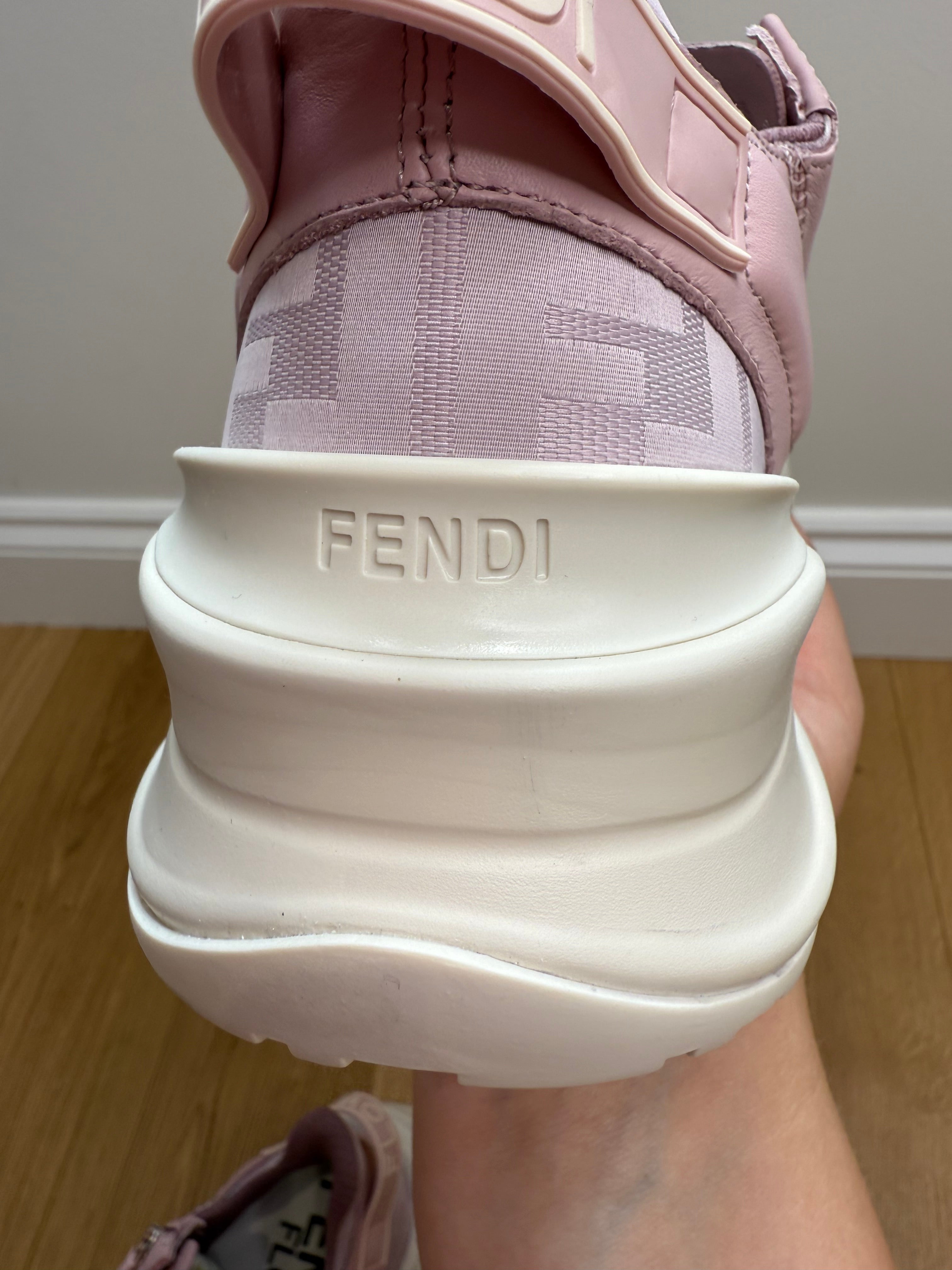 New Fendi Flow Trainers in Rose Pink