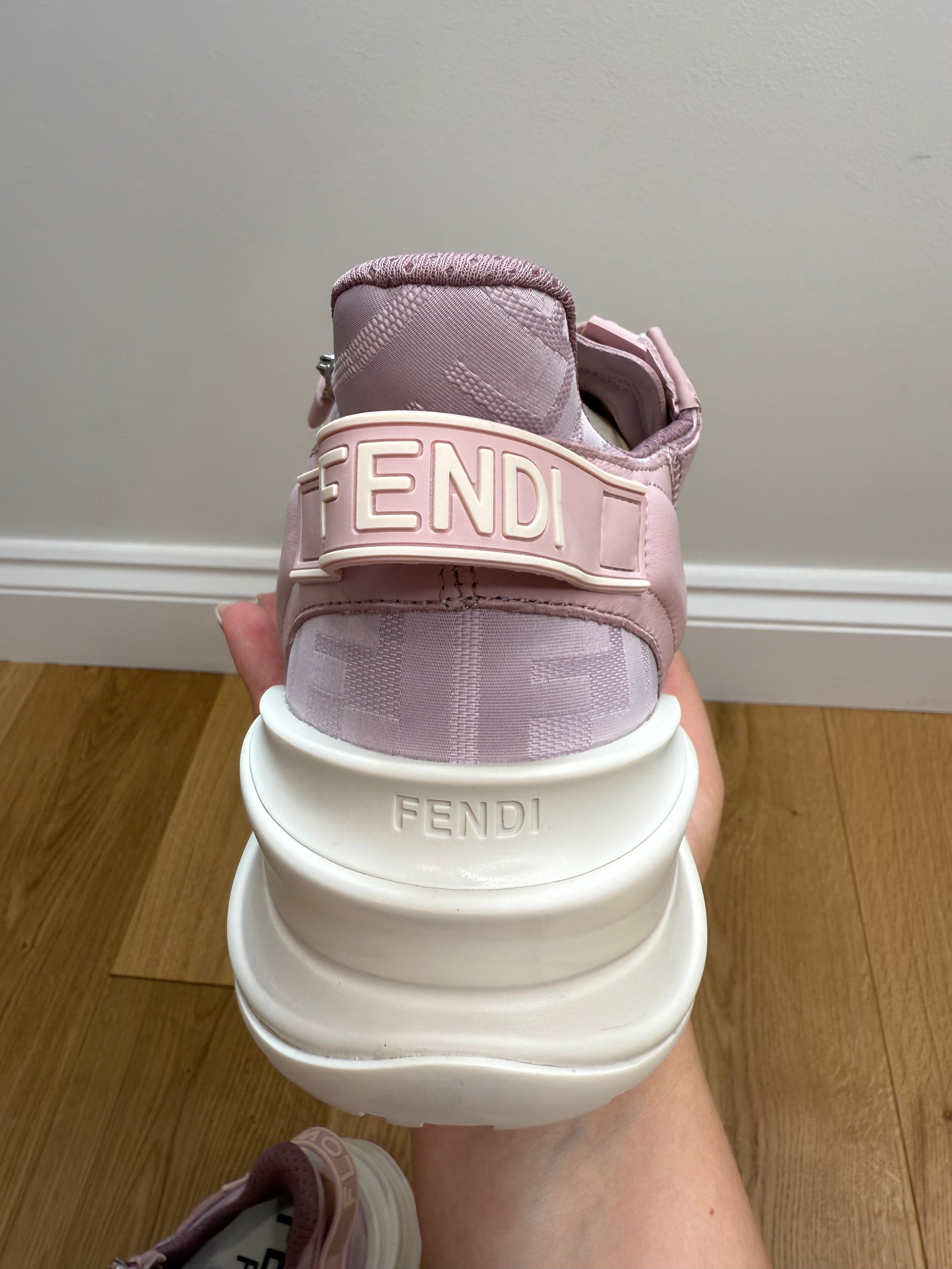 New Fendi Flow Trainers in Rose Pink