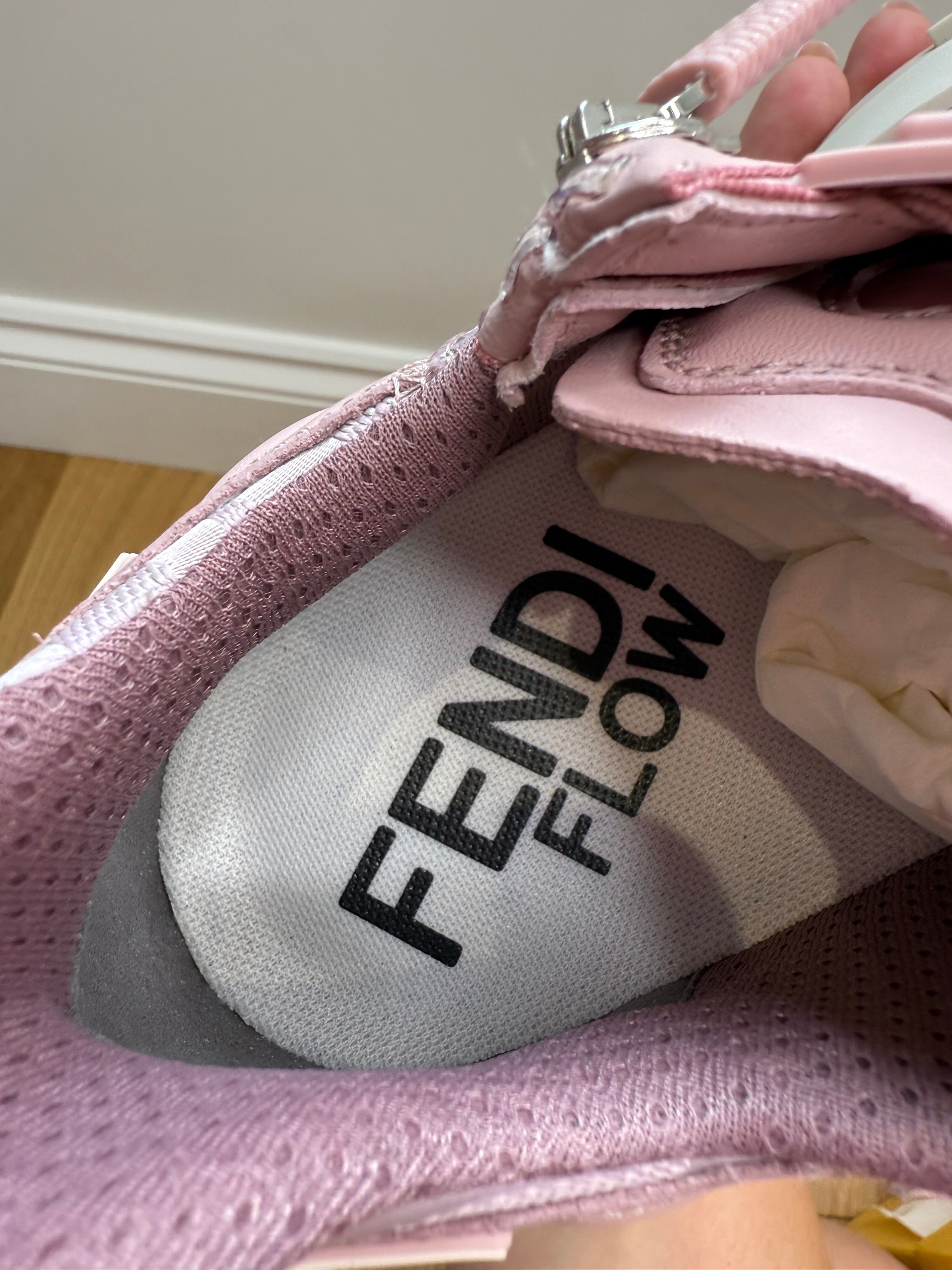 New Fendi Flow Trainers in Rose Pink