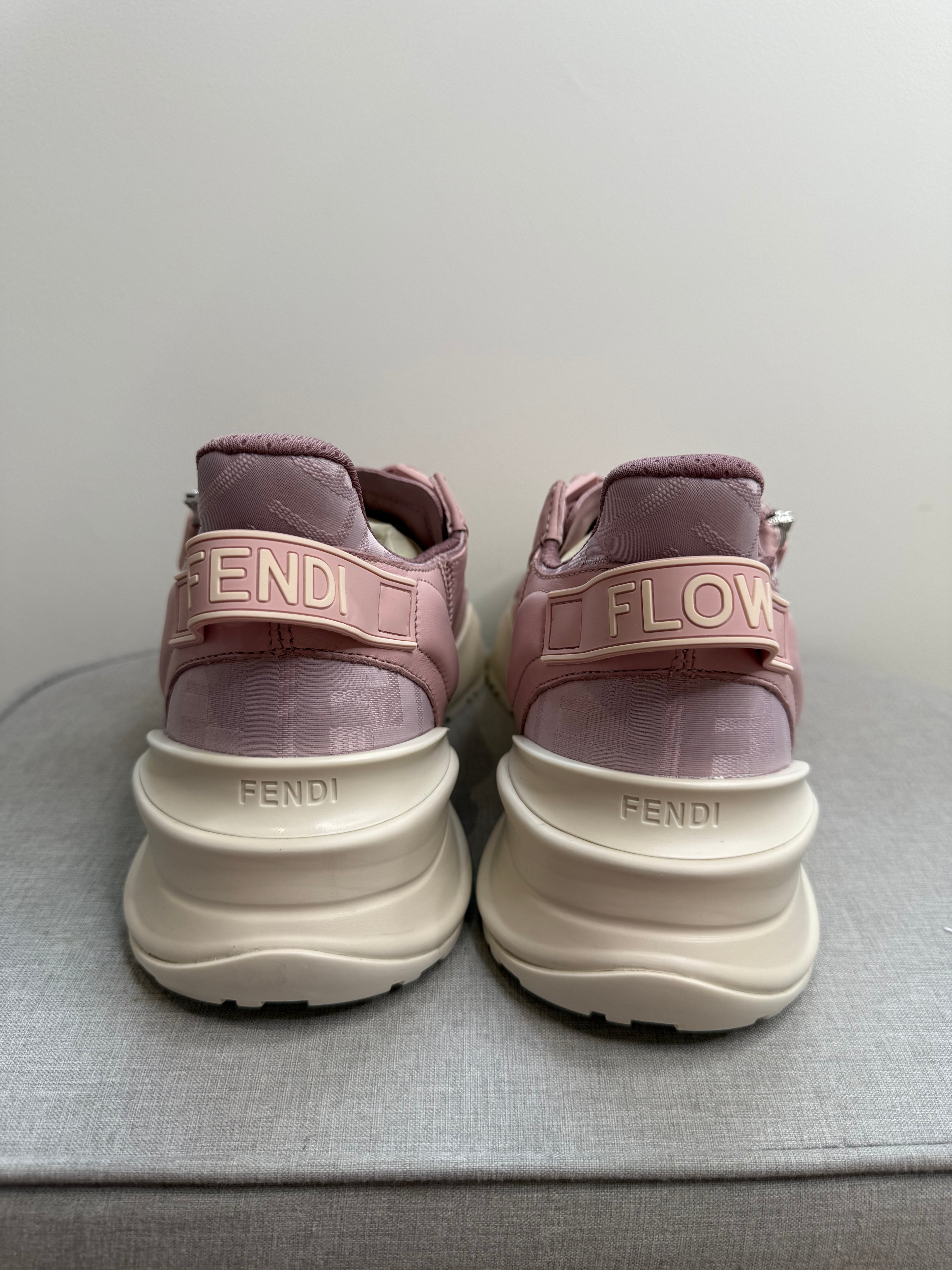 New Fendi Flow Trainers in Rose Pink