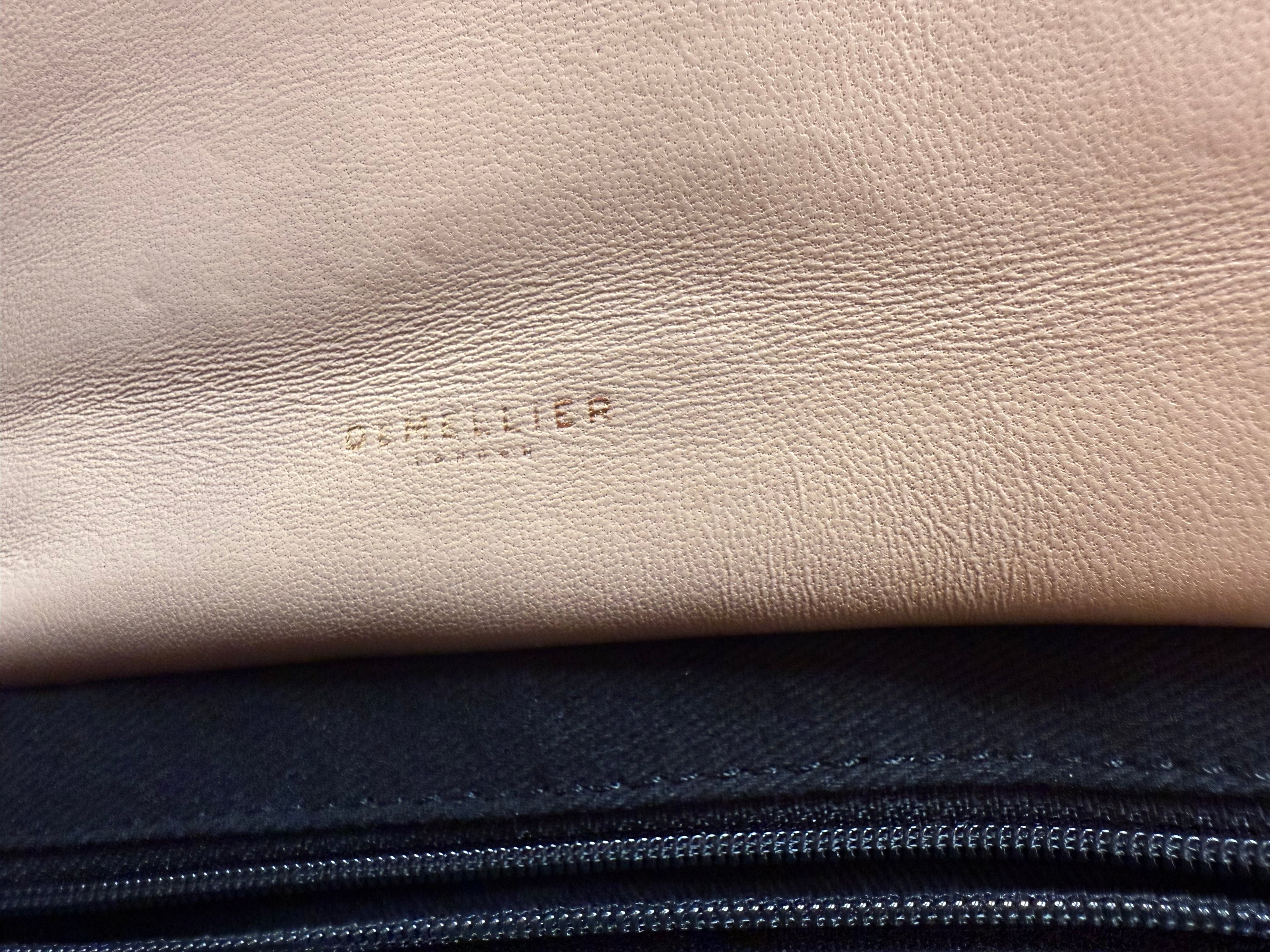 DeMellier Beige Quilted Leather Shoulder Bag with gold chain crossbody strap