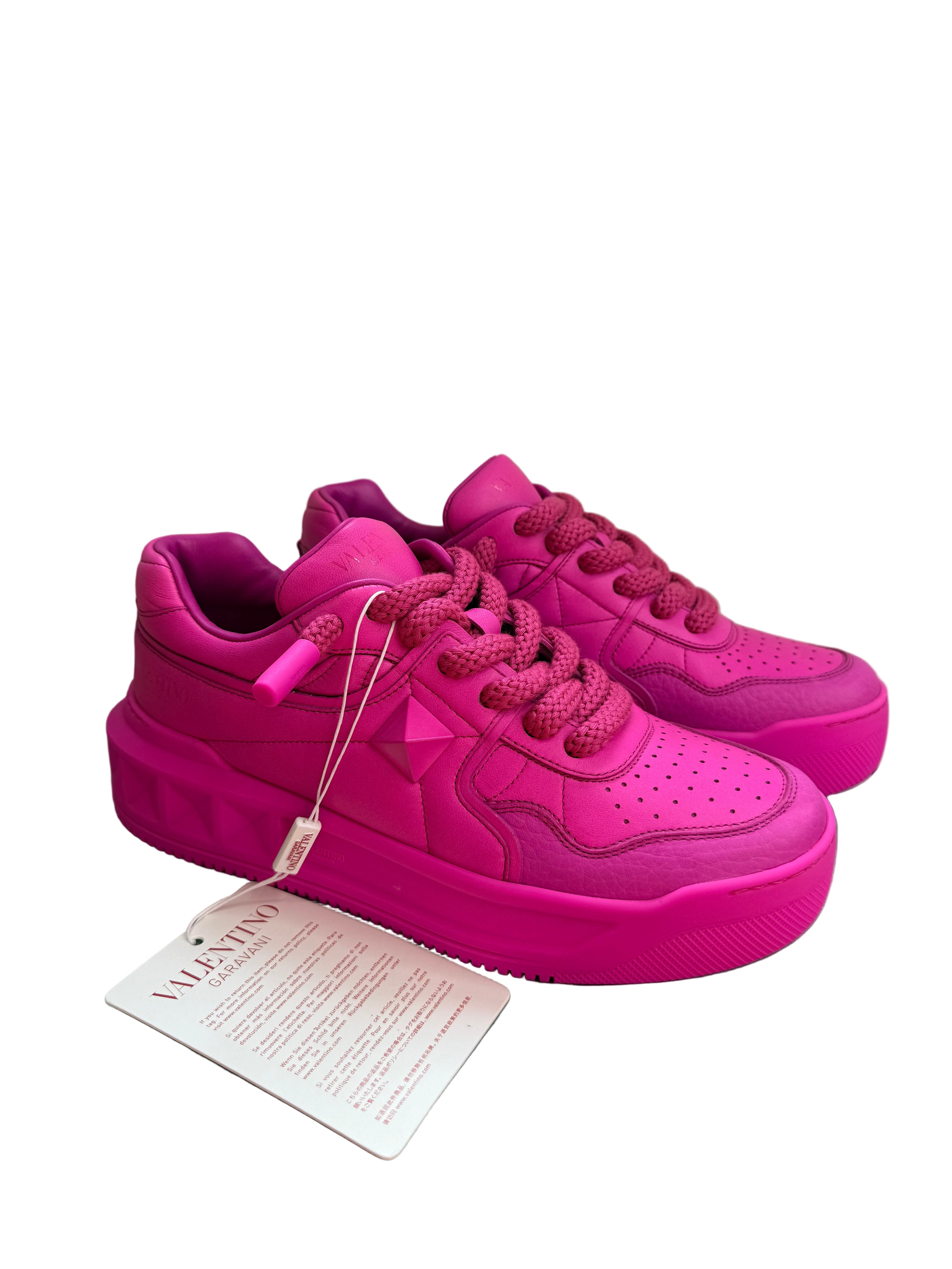 New Valentino Garavani One Stud XL Trainers in pink