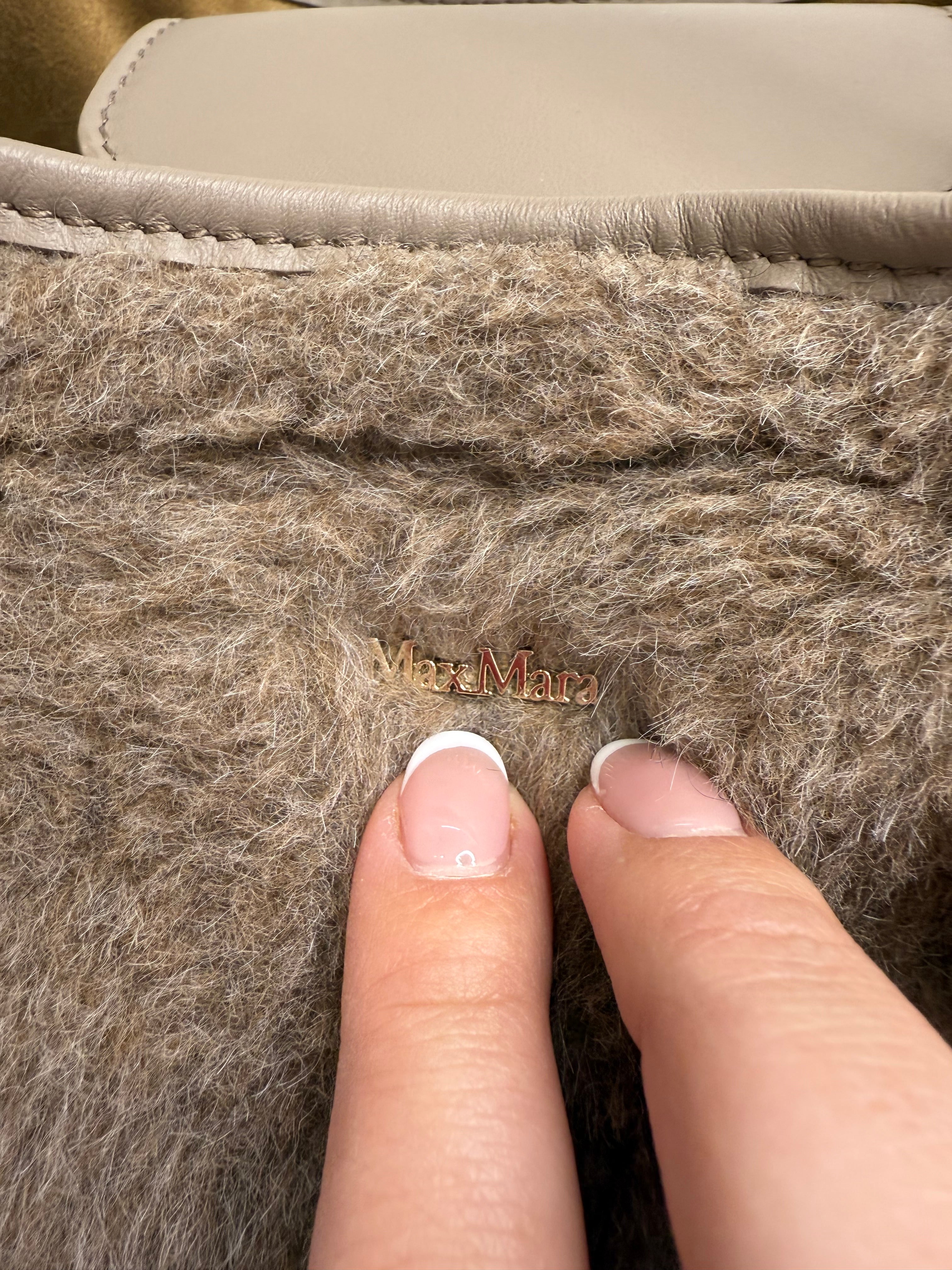 New Max Mara Marine Teddy Bag - camel melange