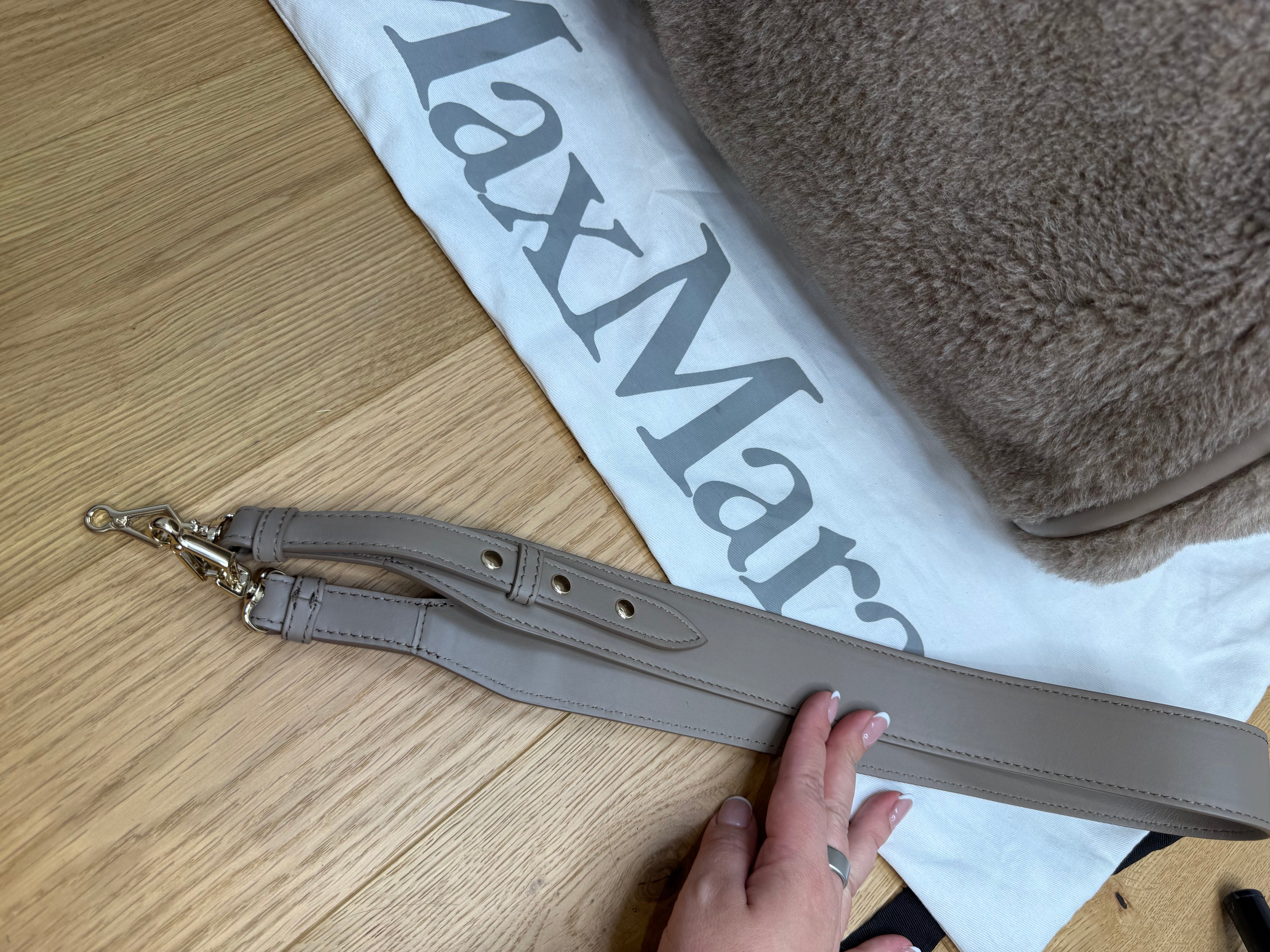 New Max Mara Marine Teddy Bag - camel melange