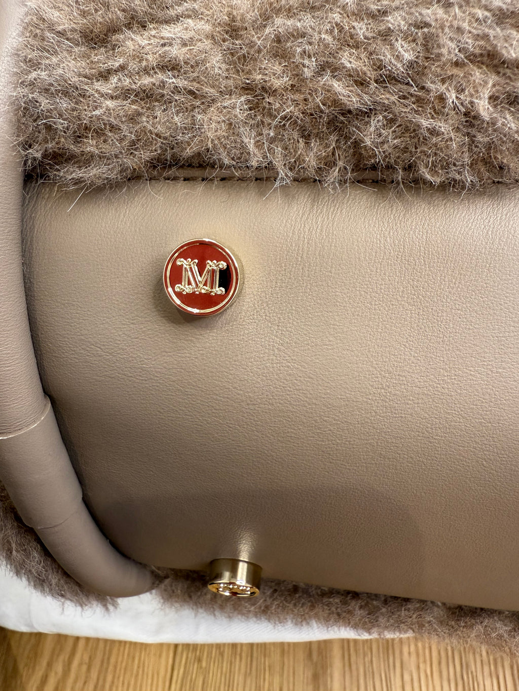 New Max Mara Marine Teddy Bag - camel melange