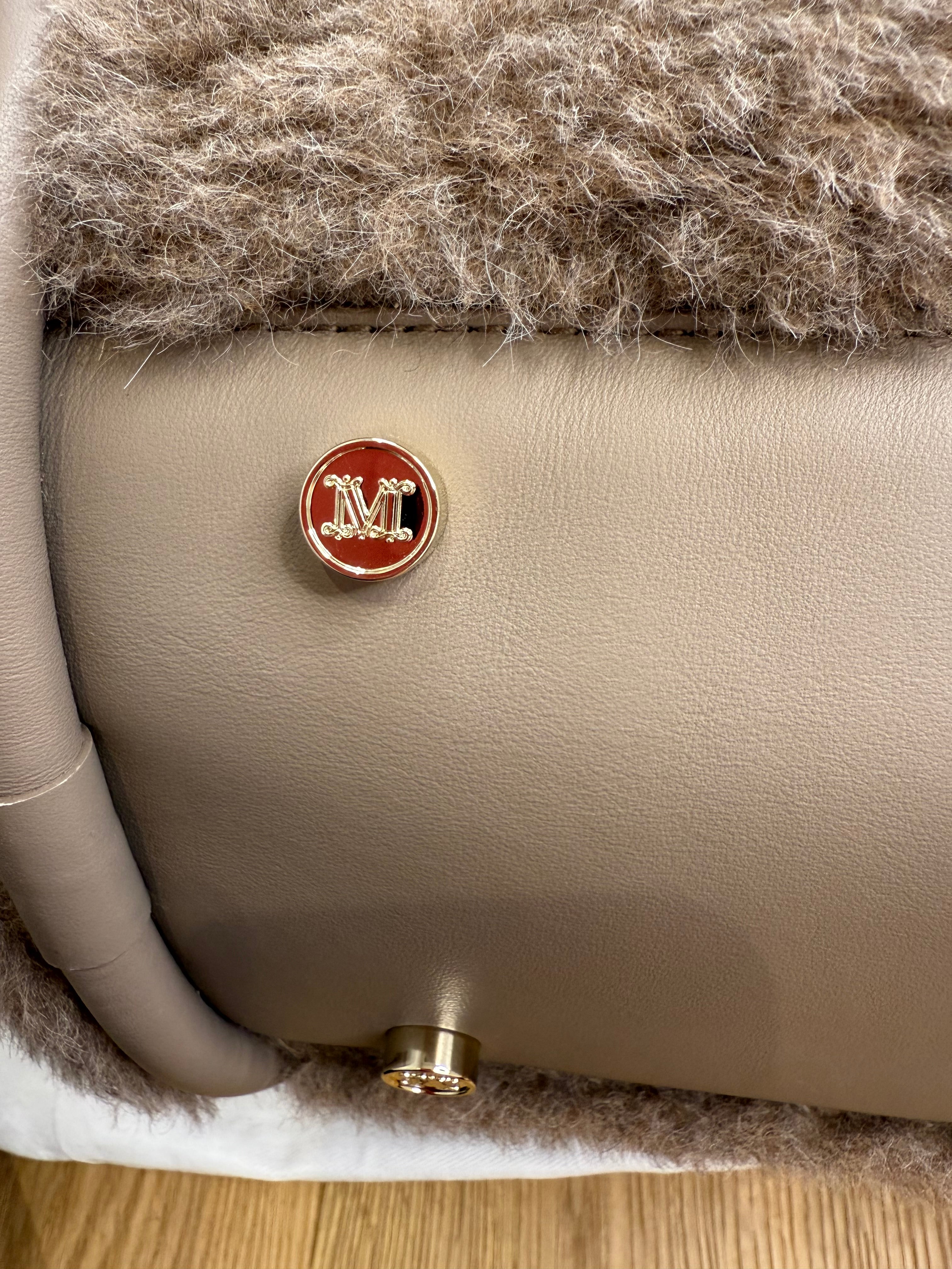 New Max Mara Marine Teddy Bag - camel melange