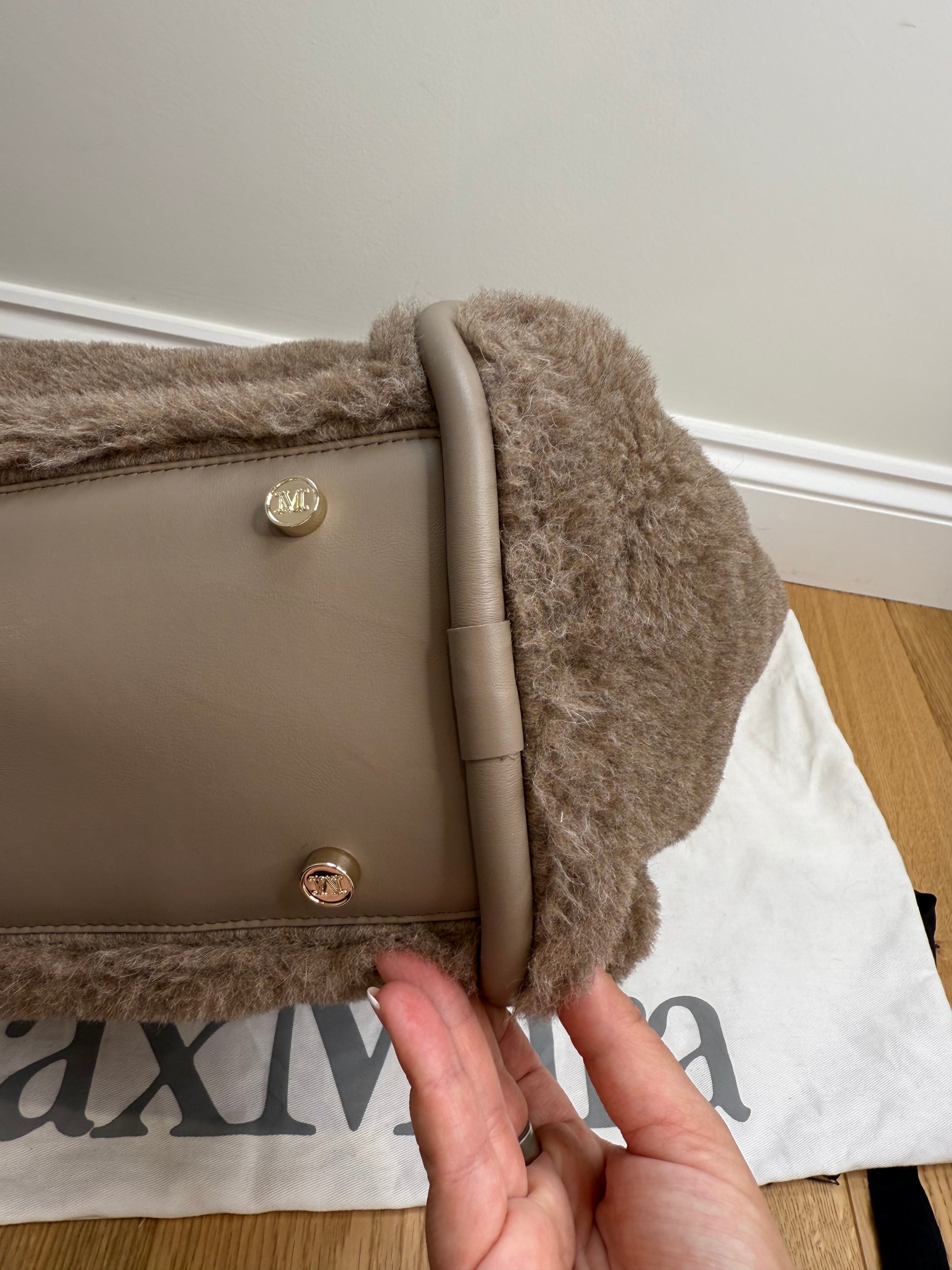 New Max Mara Marine Teddy Bag - camel melange
