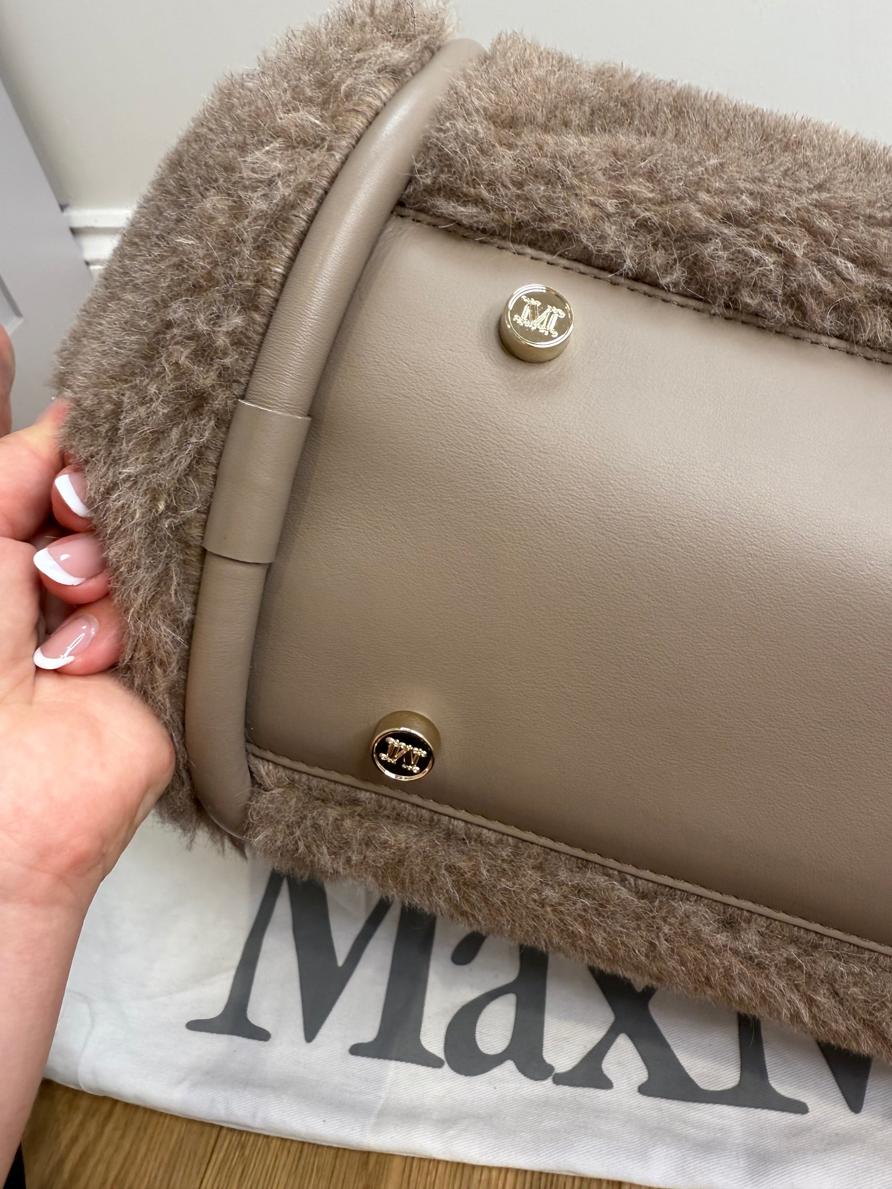 New Max Mara Marine Teddy Bag - camel melange