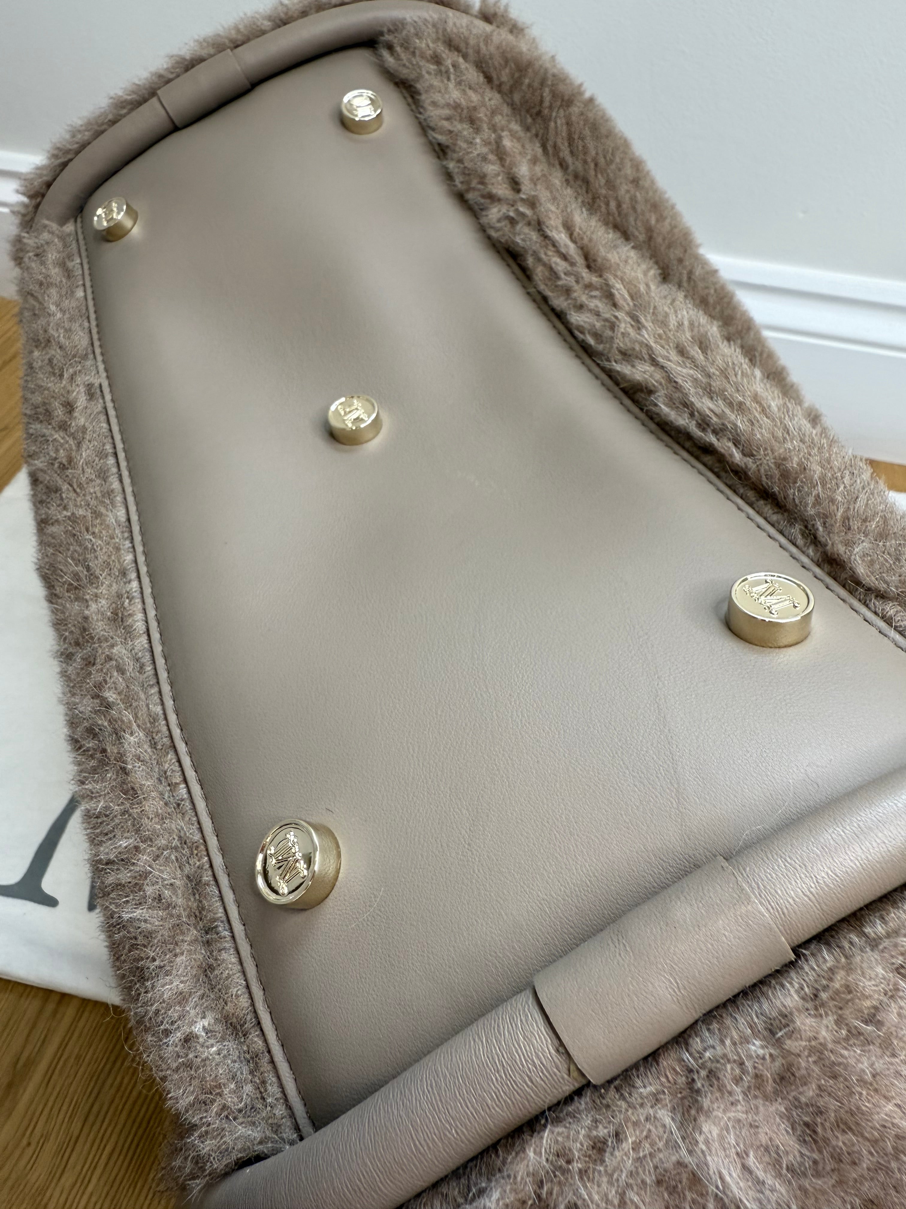 New Max Mara Marine Teddy Bag - camel melange
